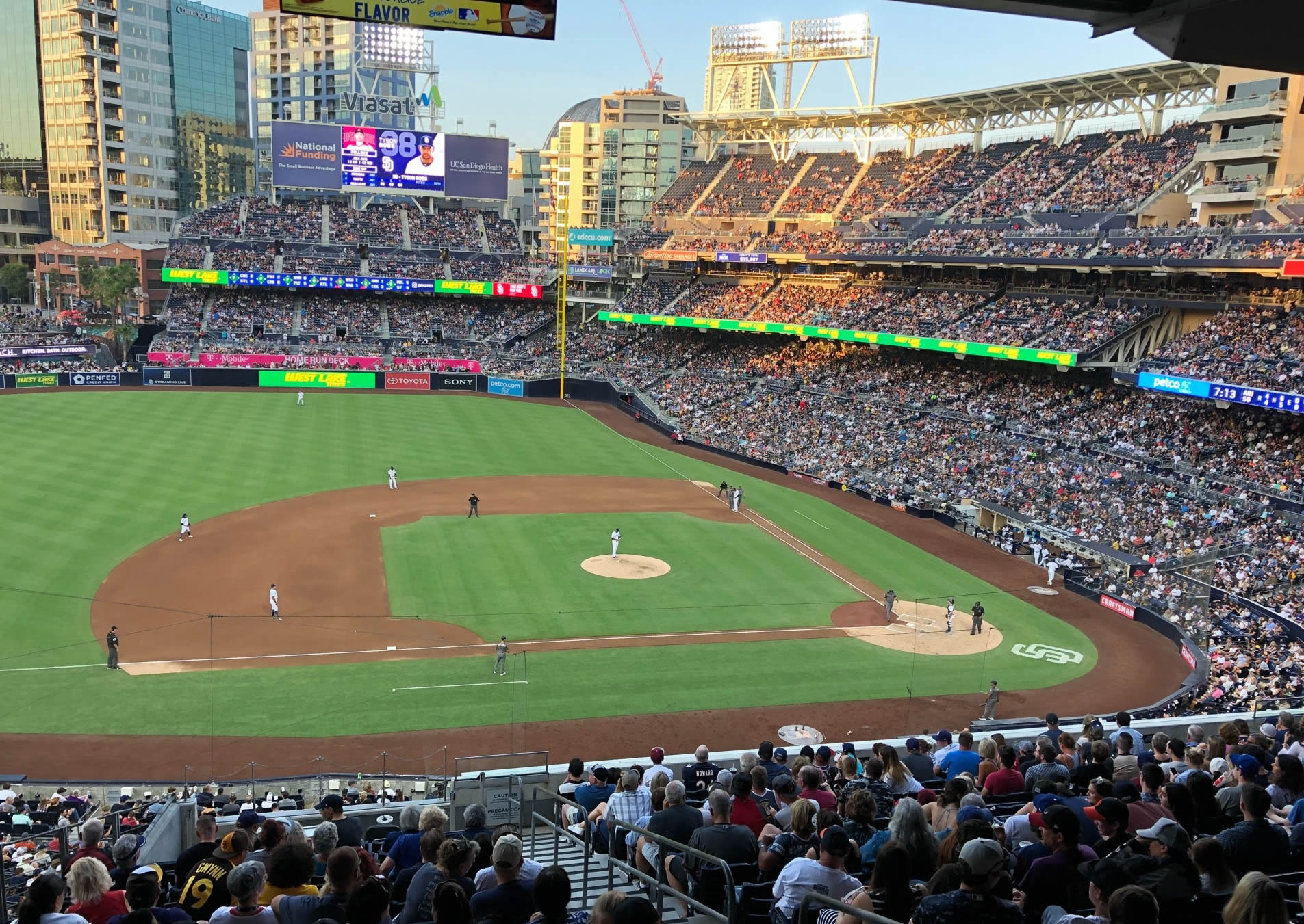 section 210, row 10 seat view  for baseball - petco park