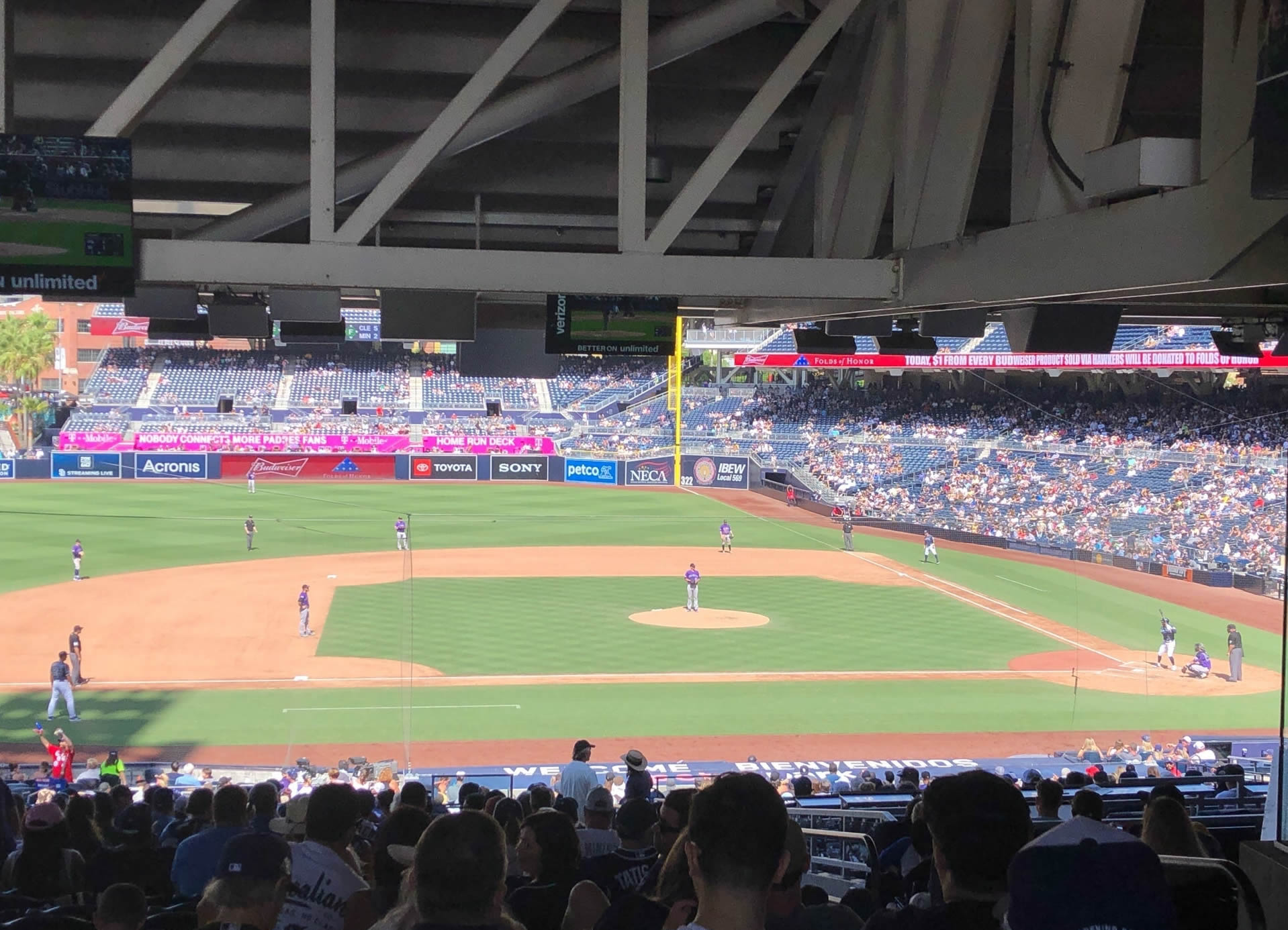 section 110, row 44 seat view  for baseball - petco park
