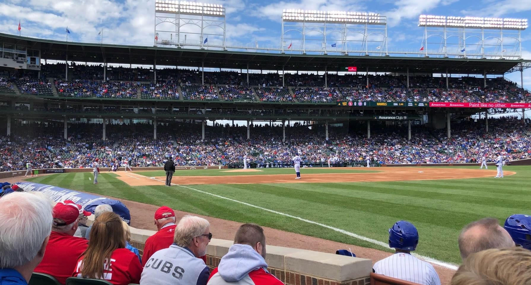 section 30, row 4 seat view  for baseball - wrigley field
