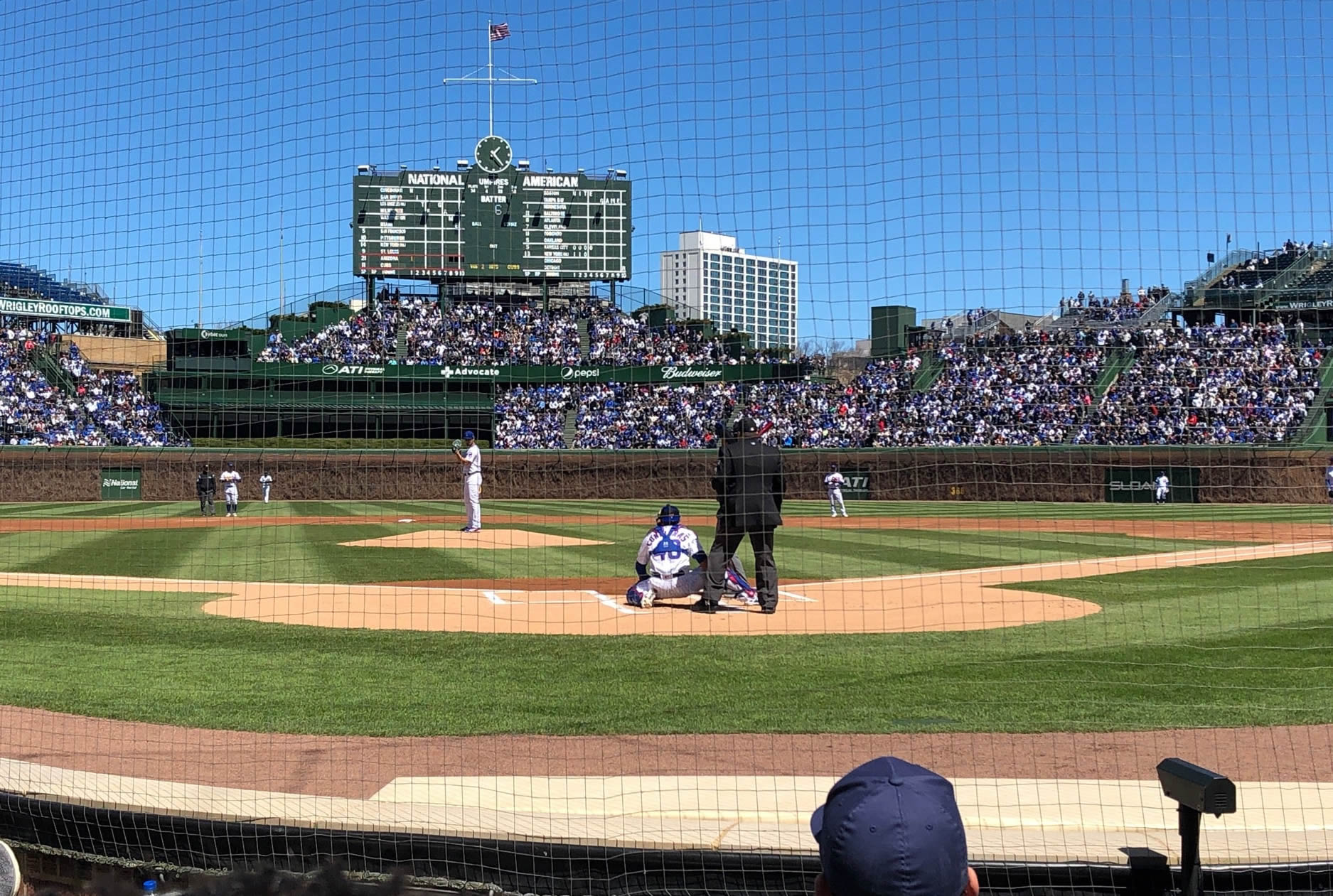 section 18, row 2 seat view  for baseball - wrigley field