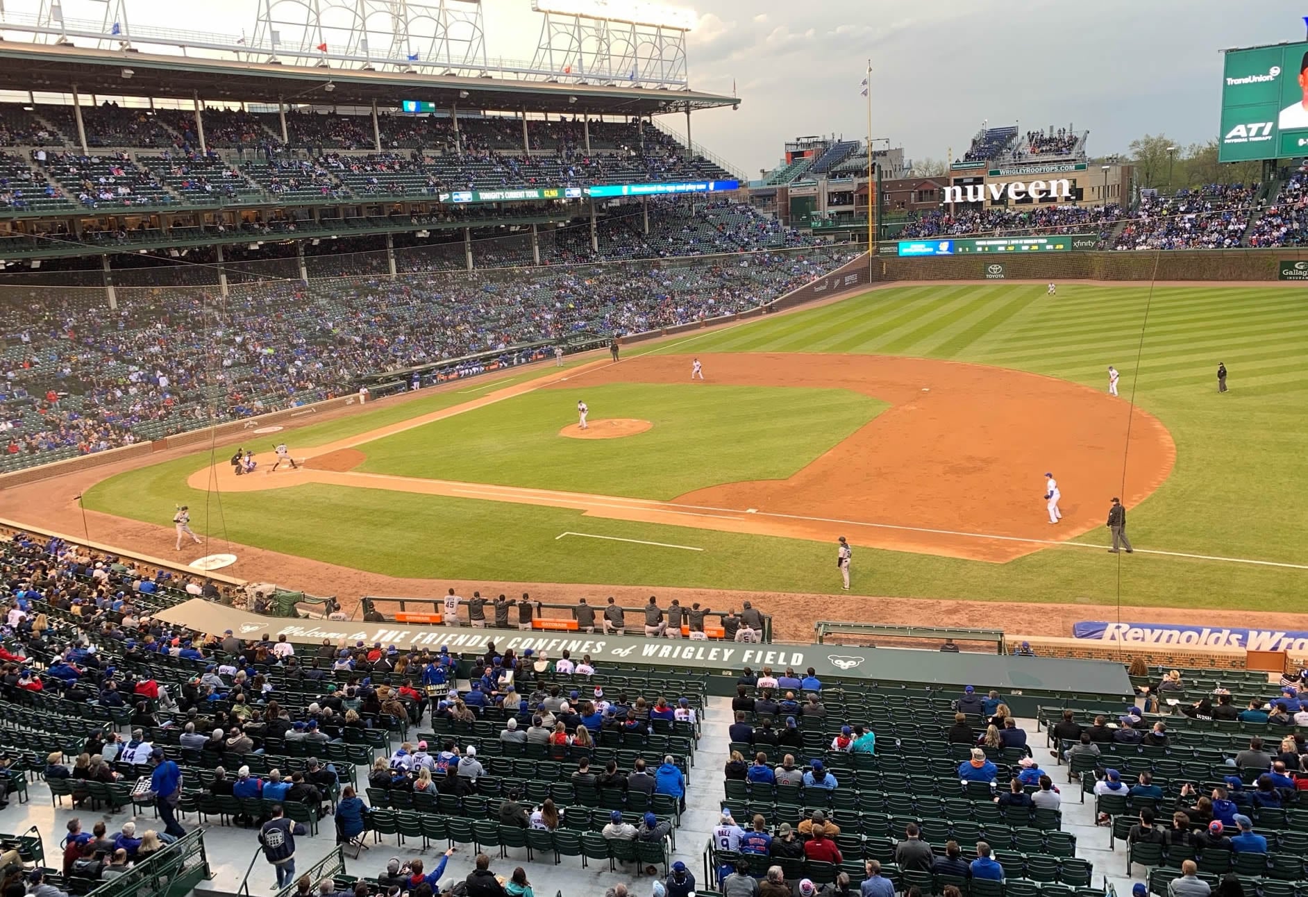 section 327, row 1 seat view  for baseball - wrigley field