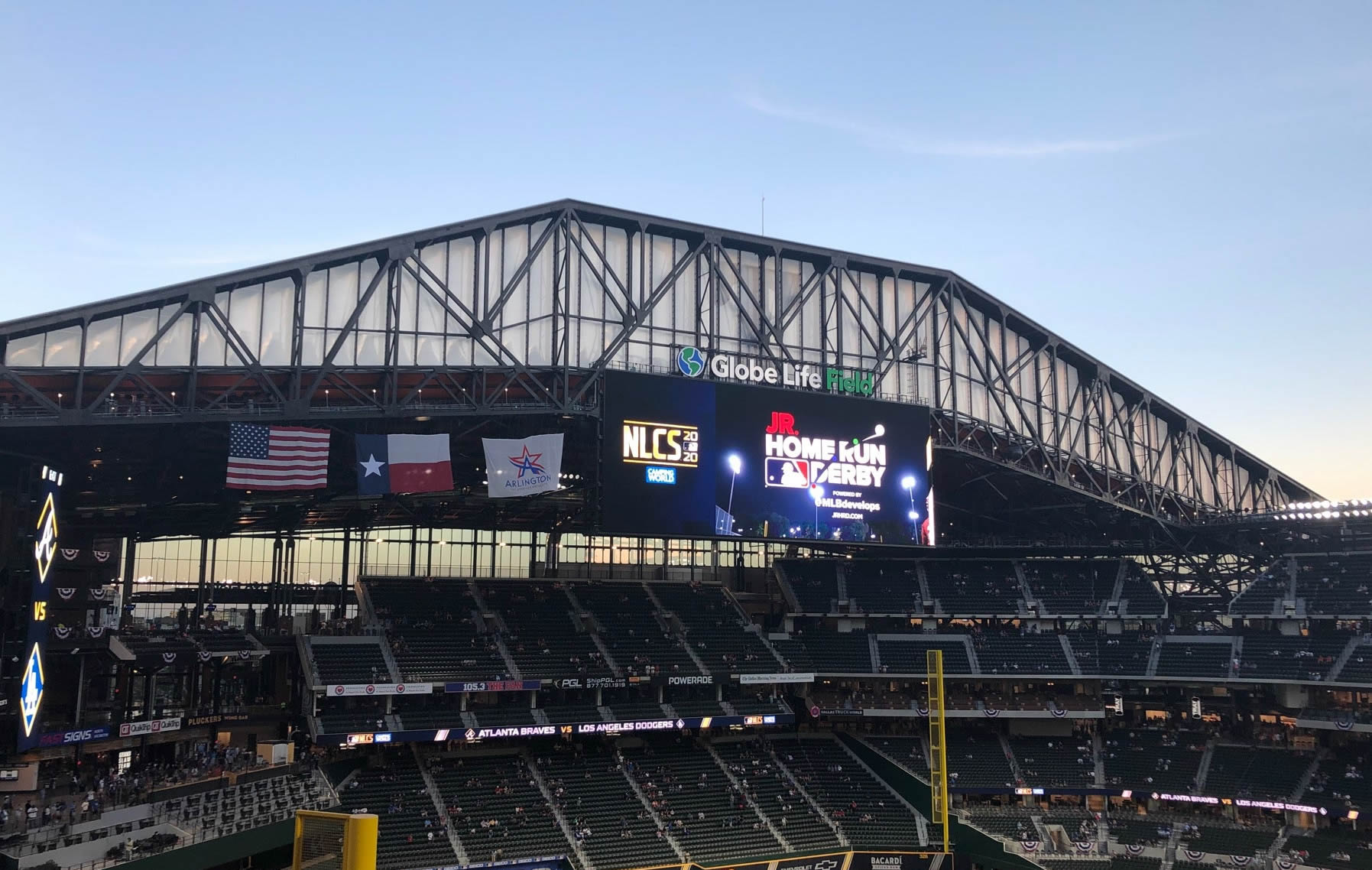 globe life field scoreboard