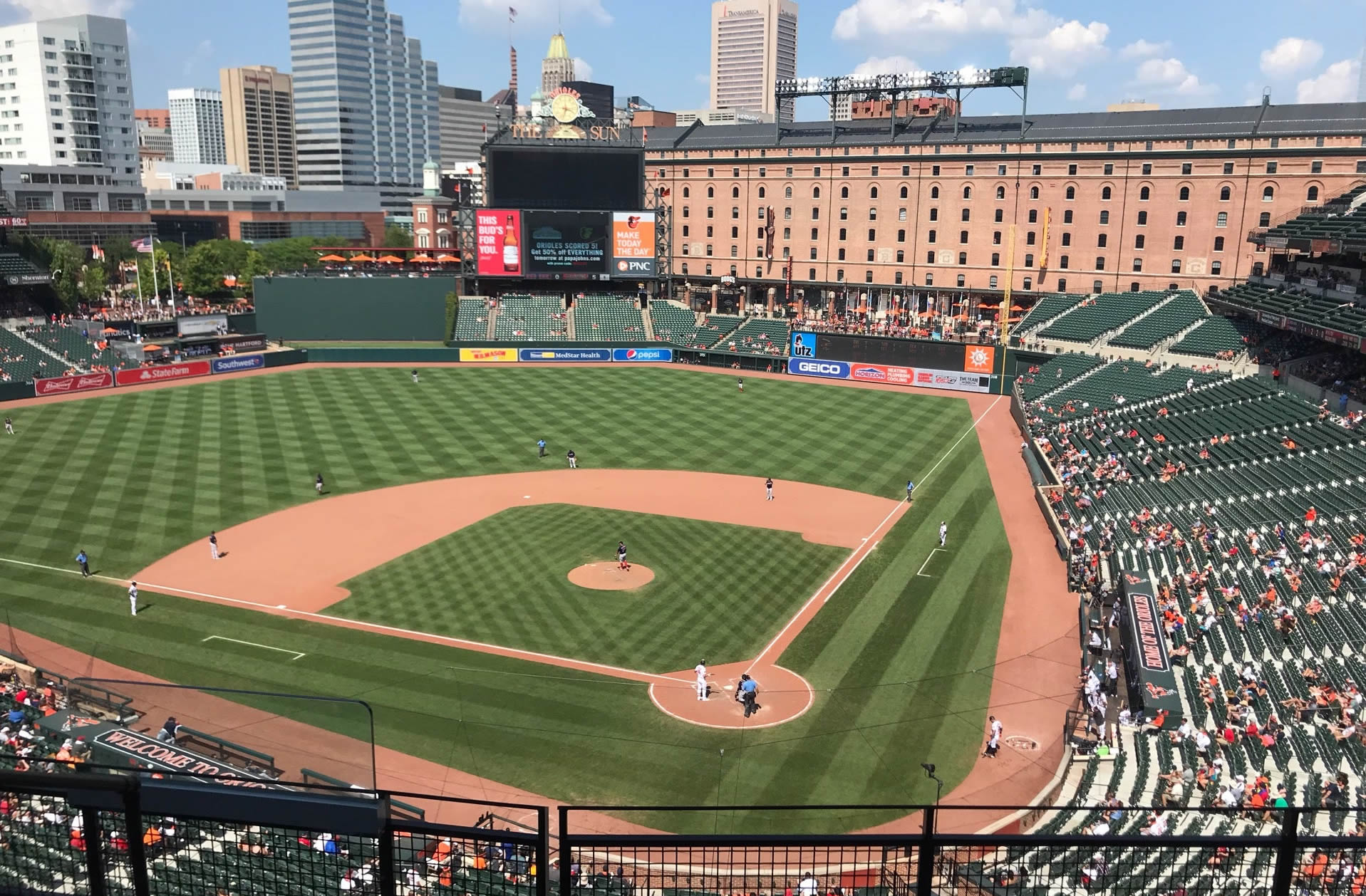 section 342, row 3 seat view  - oriole park