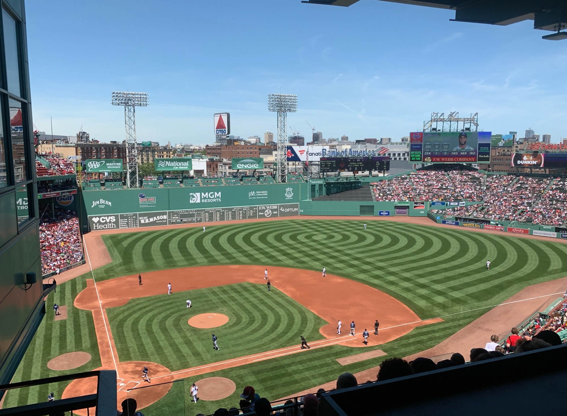 pavilion box 1, row e seat view  for baseball - fenway park