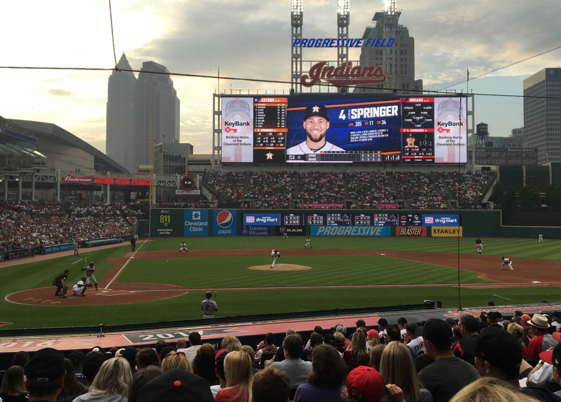 section 148, row p seat view  - progressive field