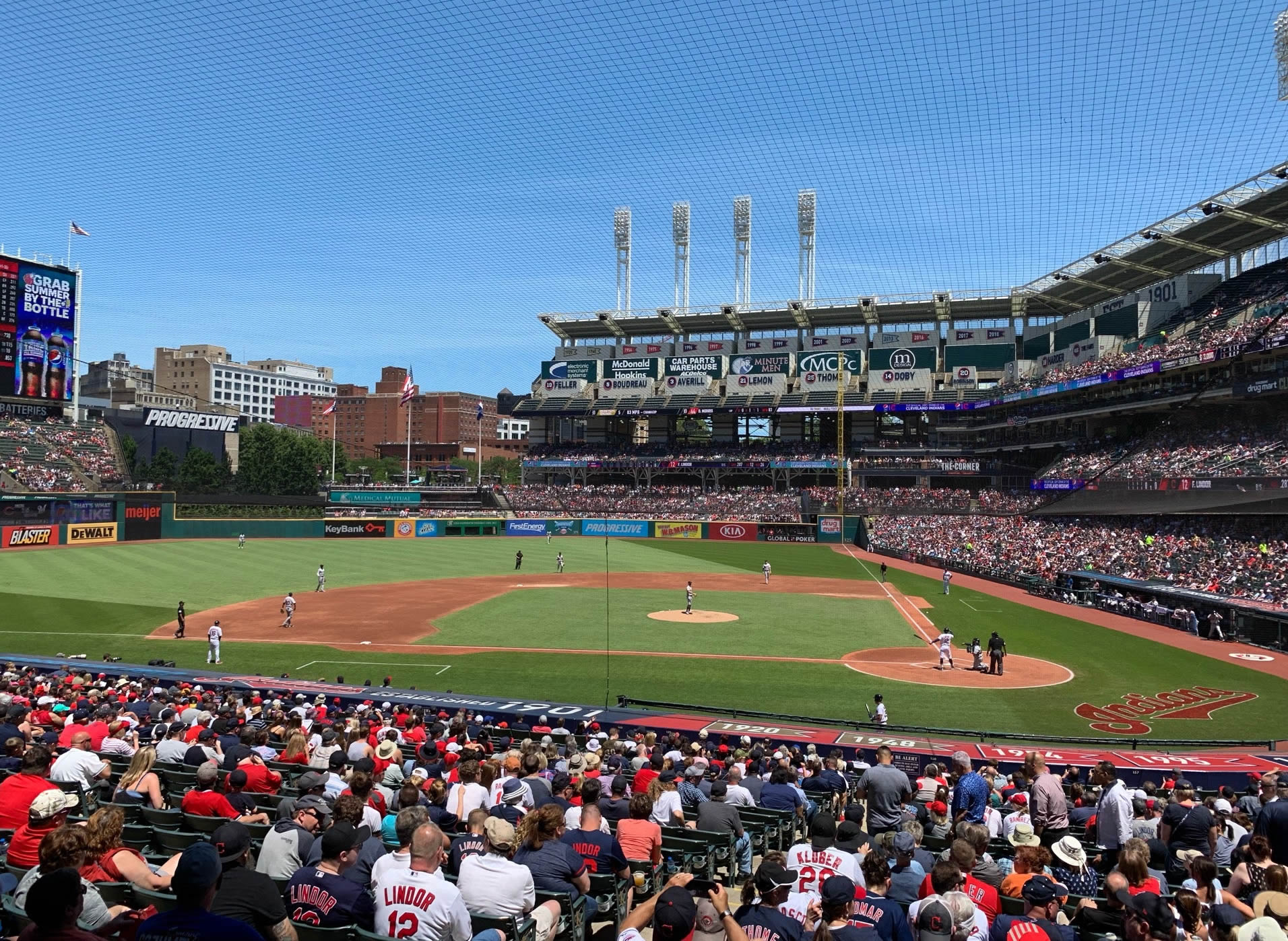 section 160, row z seat view  - progressive field