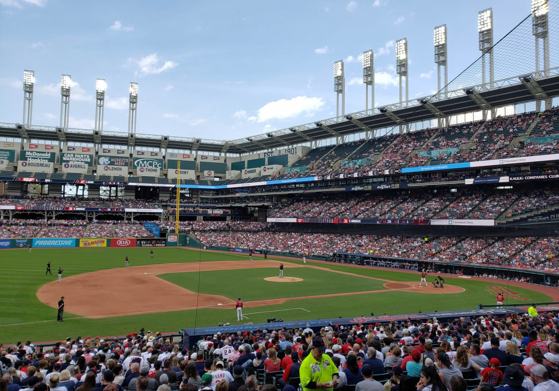 section 167, row bb seat view  - progressive field