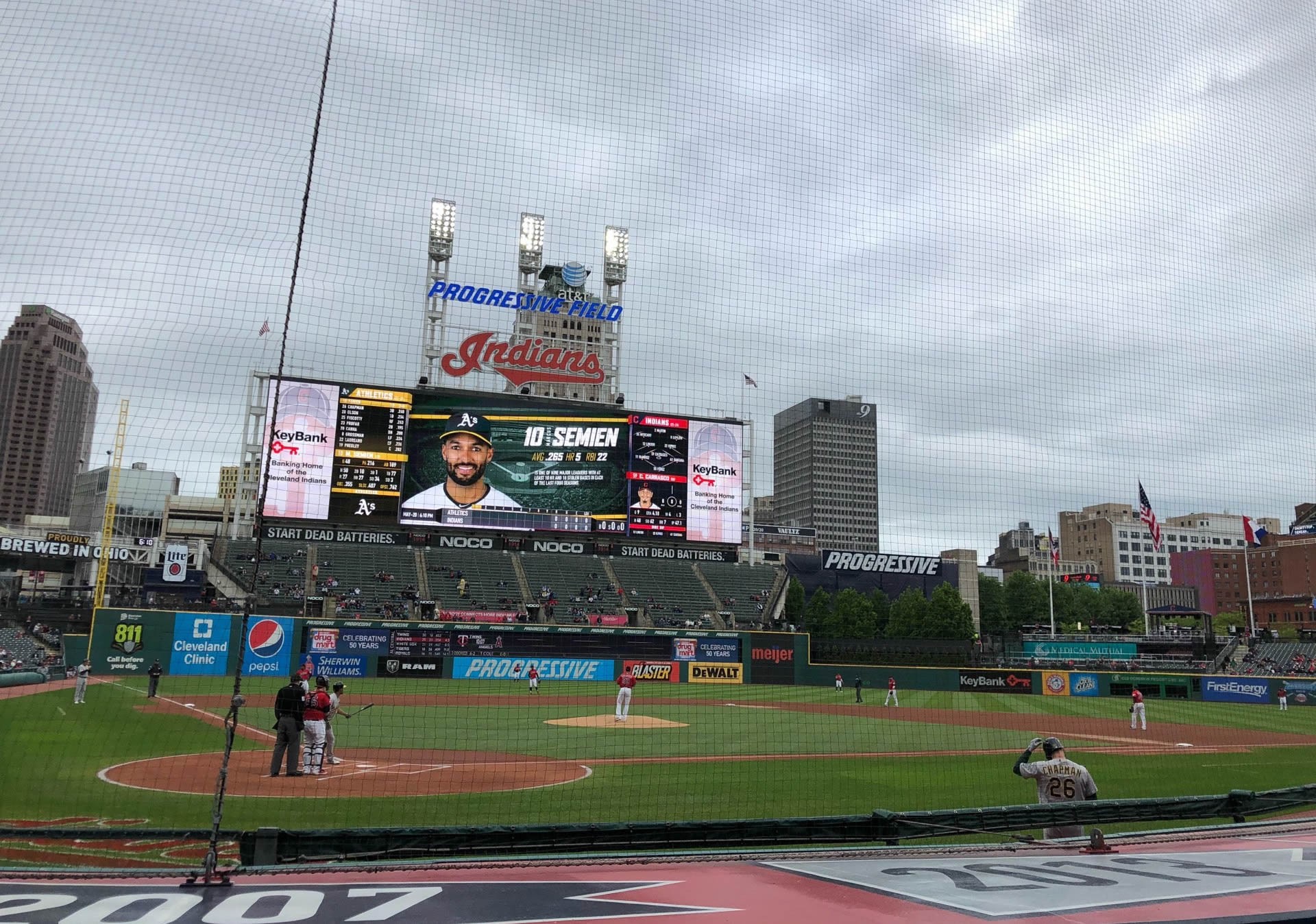 section 152, row g seat view  - progressive field