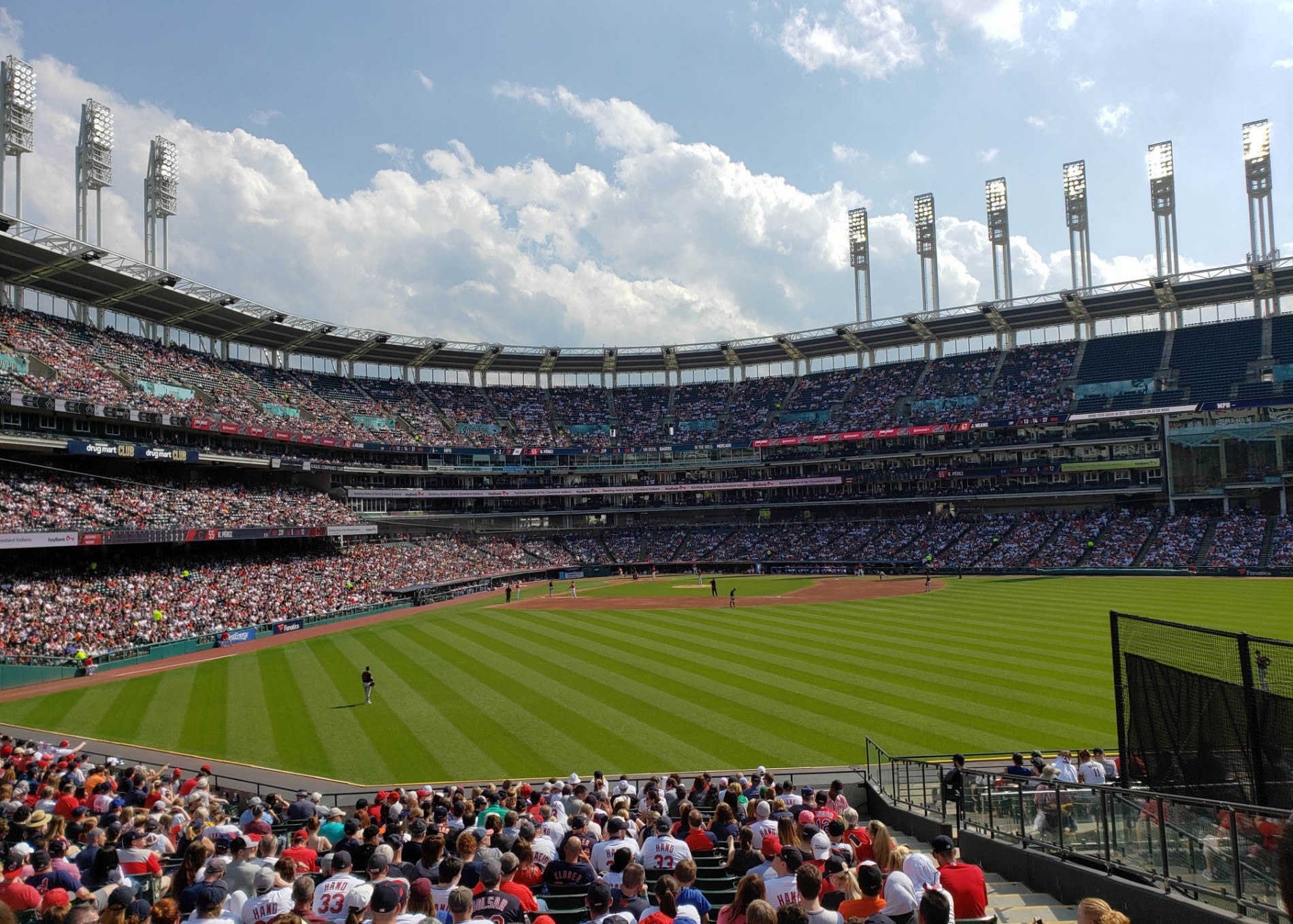 section 103, row aa seat view  - progressive field