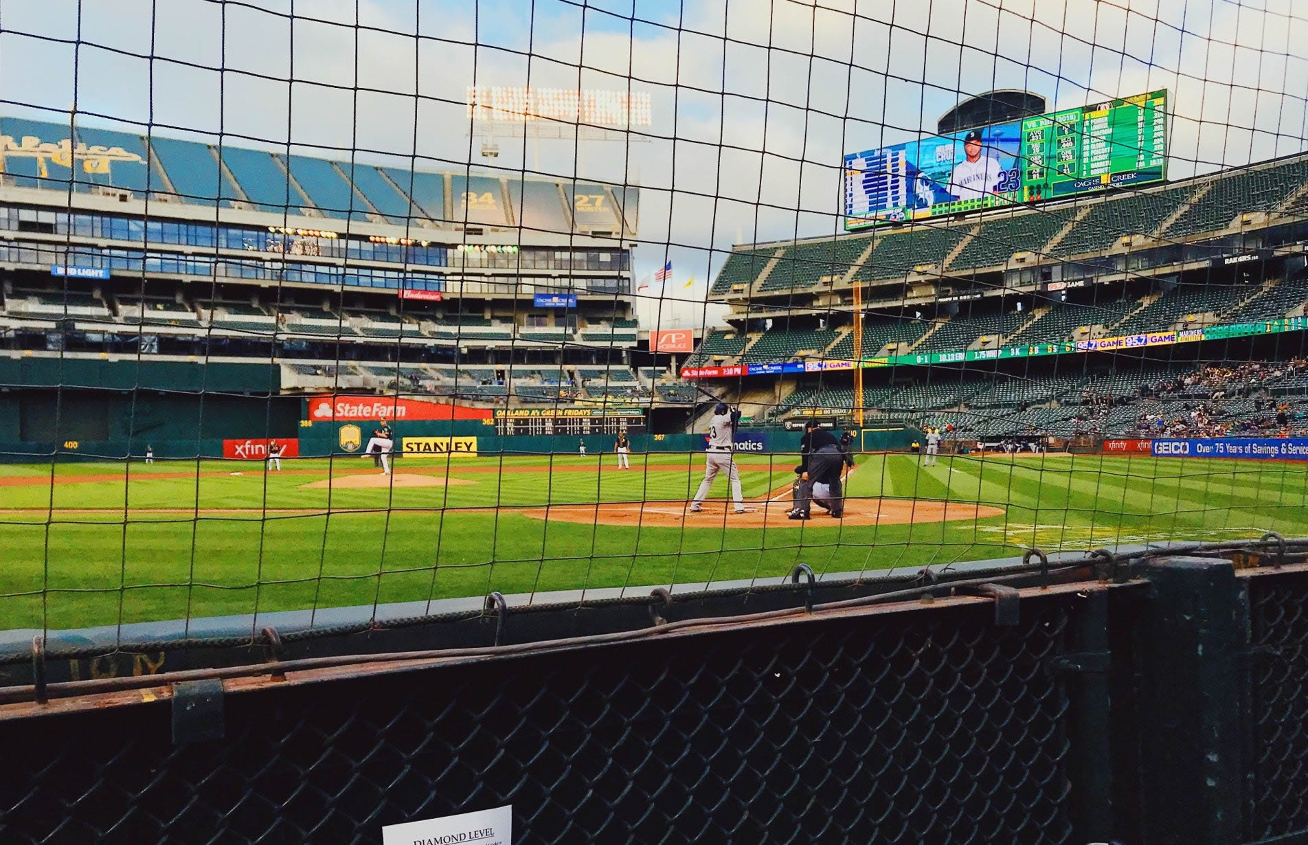 diamond level, row 1 seat view  - ringcentral coliseum