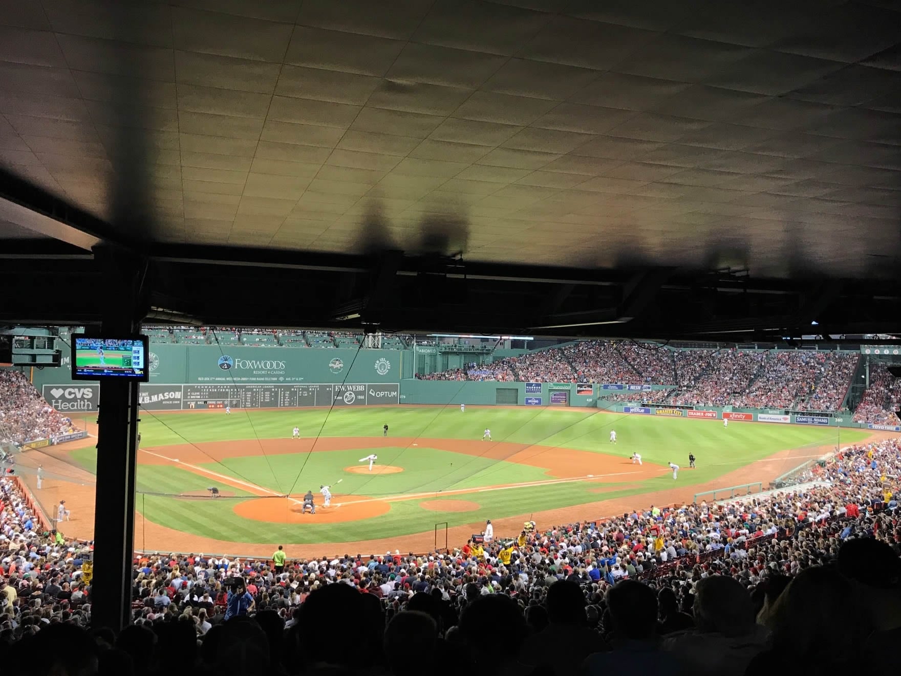 grandstand 19, row 18 seat view  for baseball - fenway park