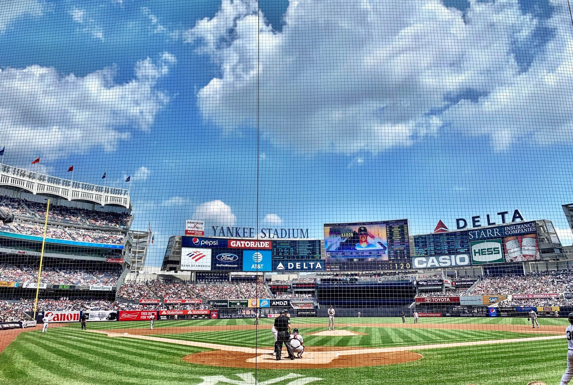 section 19, row 1 seat view  for baseball - yankee stadium