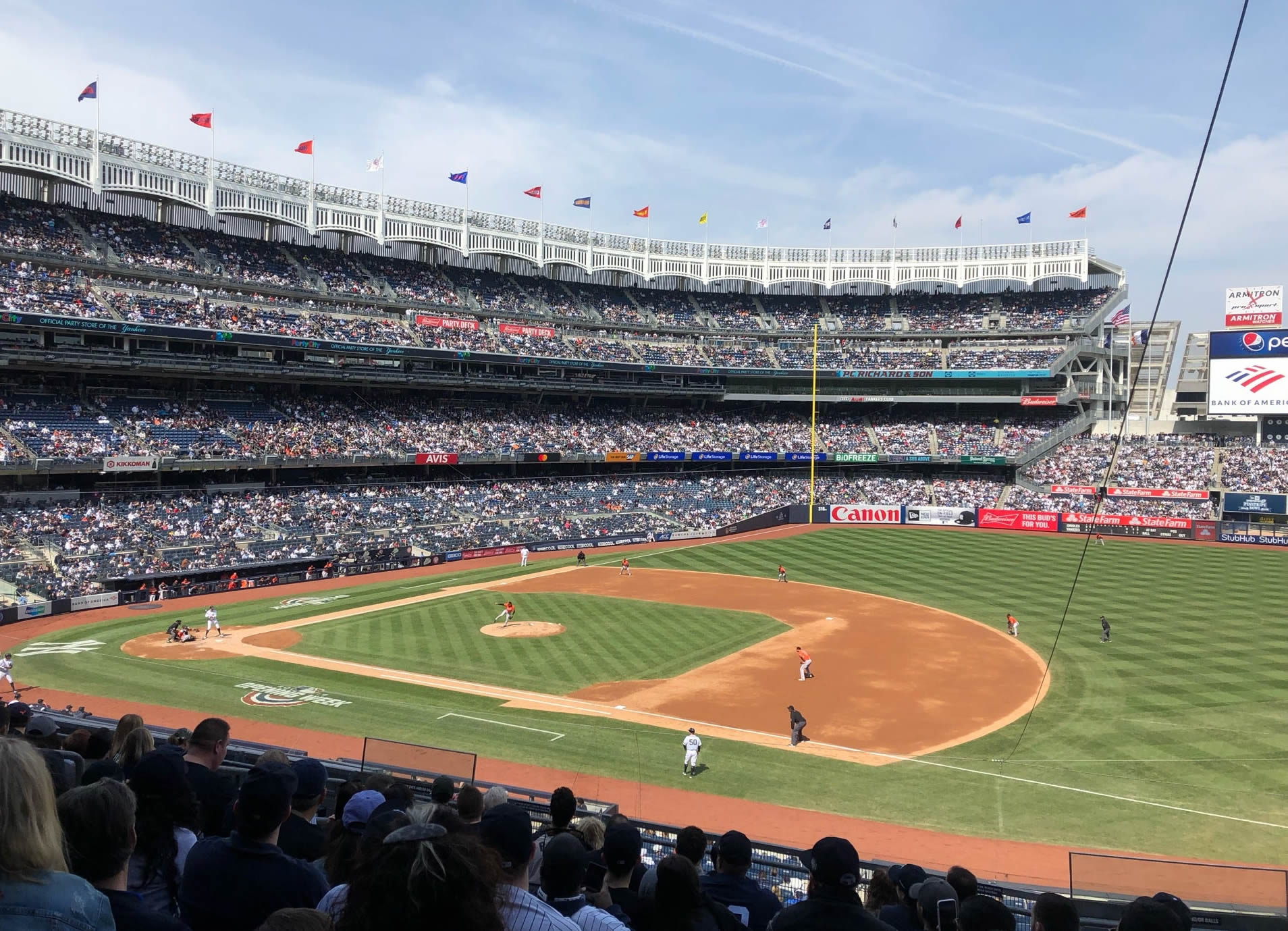 section 214a, row 9 seat view  for baseball - yankee stadium