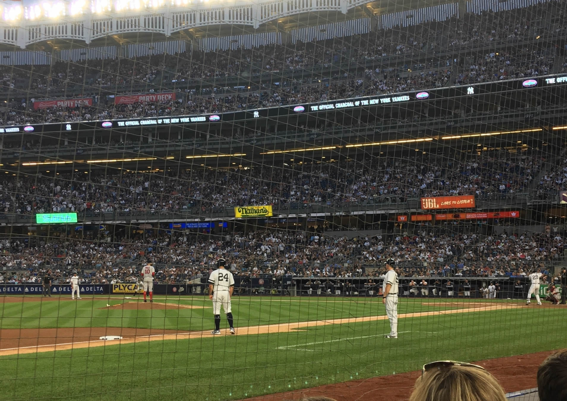 section 27a, row 2 seat view  for baseball - yankee stadium