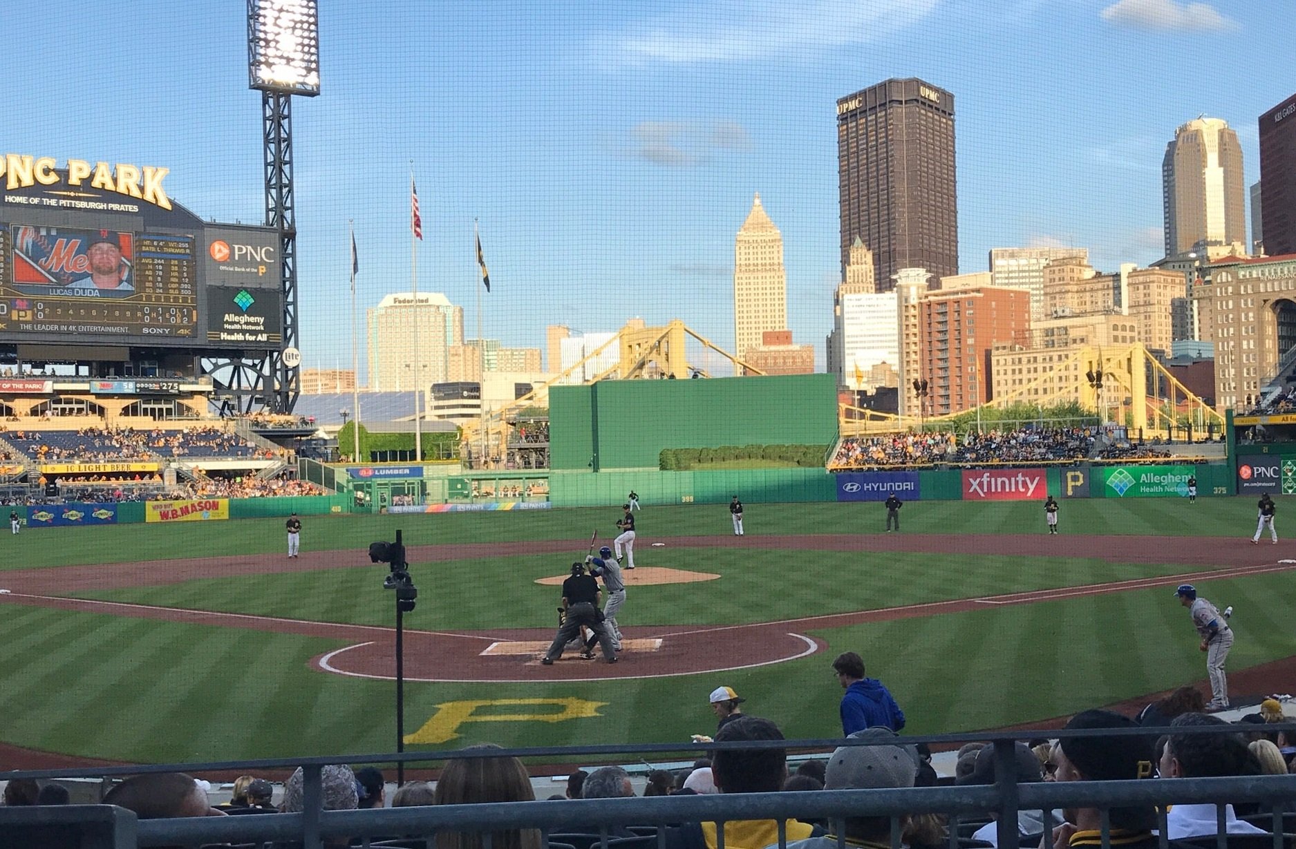 section 116, row a seat view  - pnc park