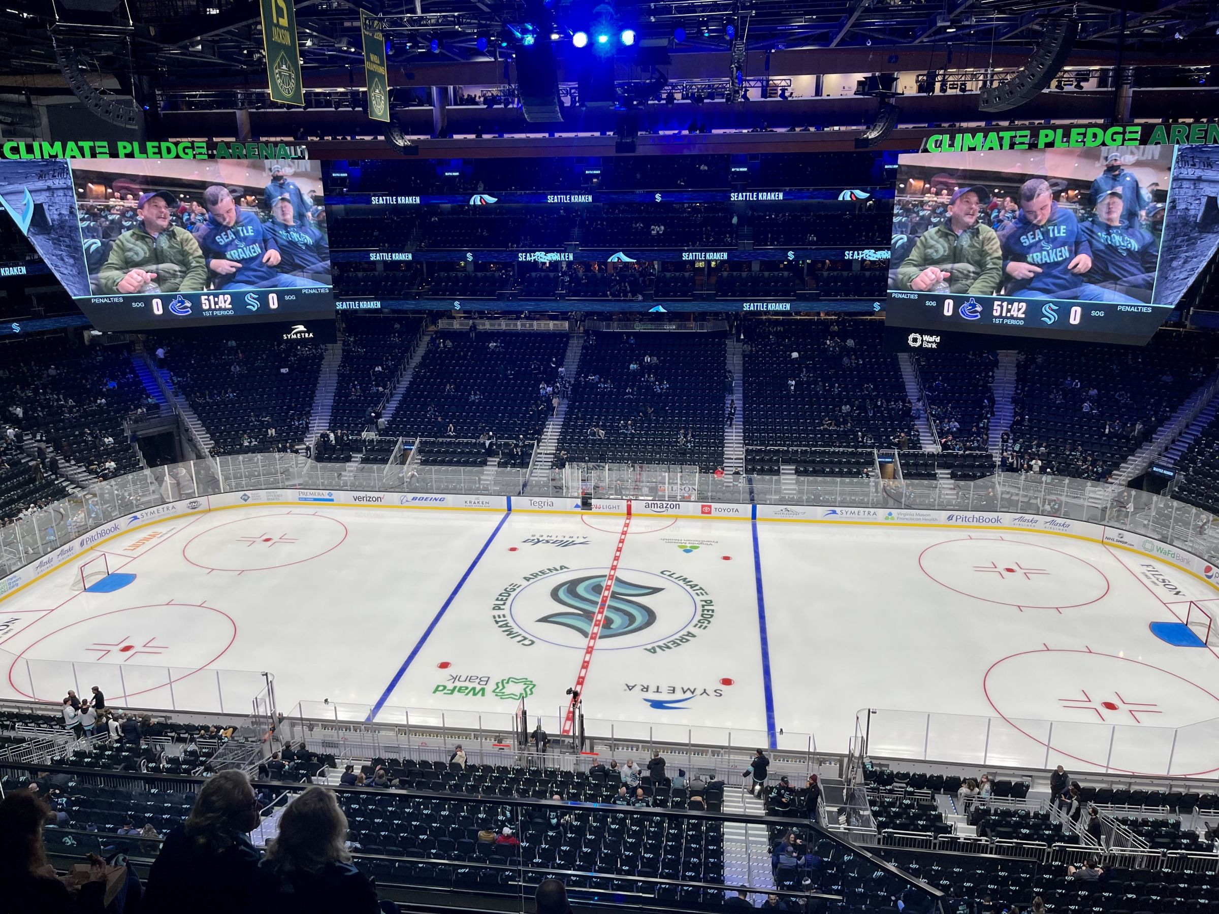 section 201, row a seat view  for hockey - climate pledge arena