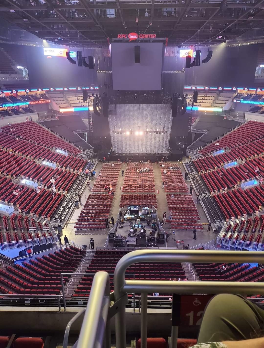 section 315, row d seat view  for concert - kfc yum! center