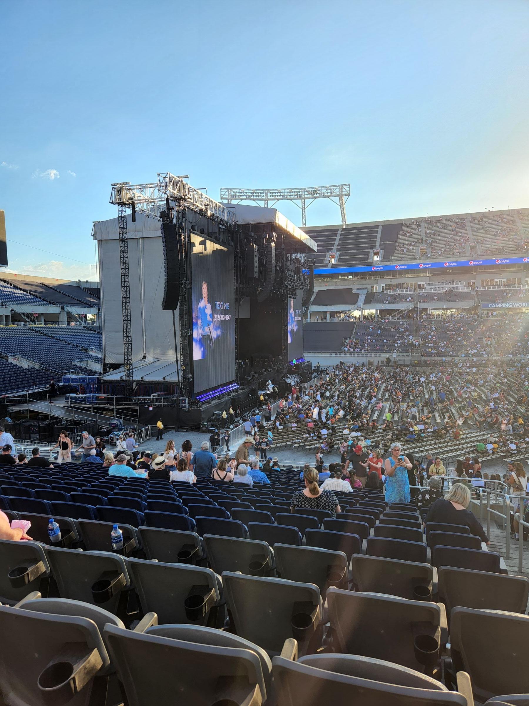section 110, row dd seat view  for concert - camping world stadium