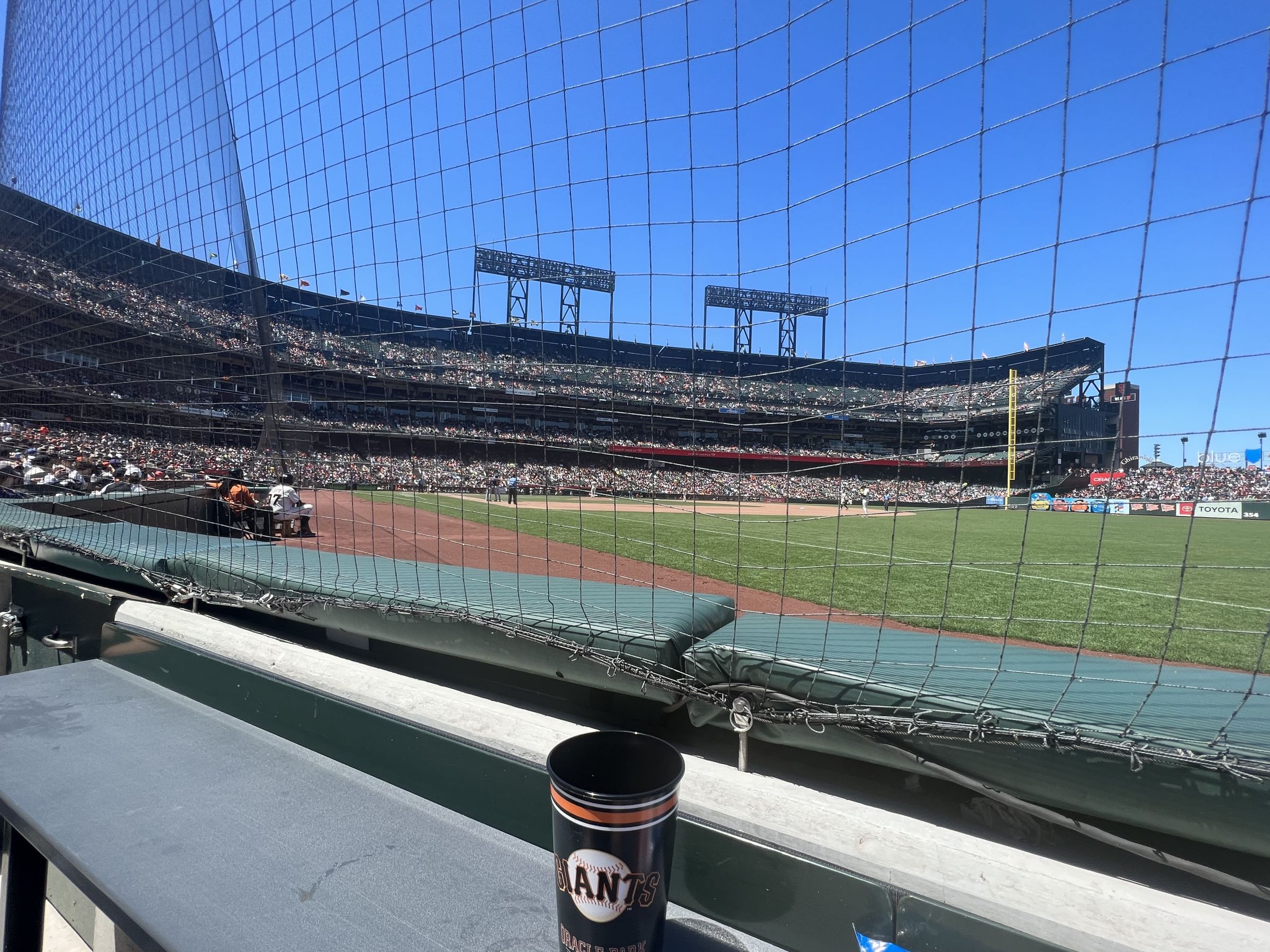 section 102, row a seat view  for baseball - oracle park