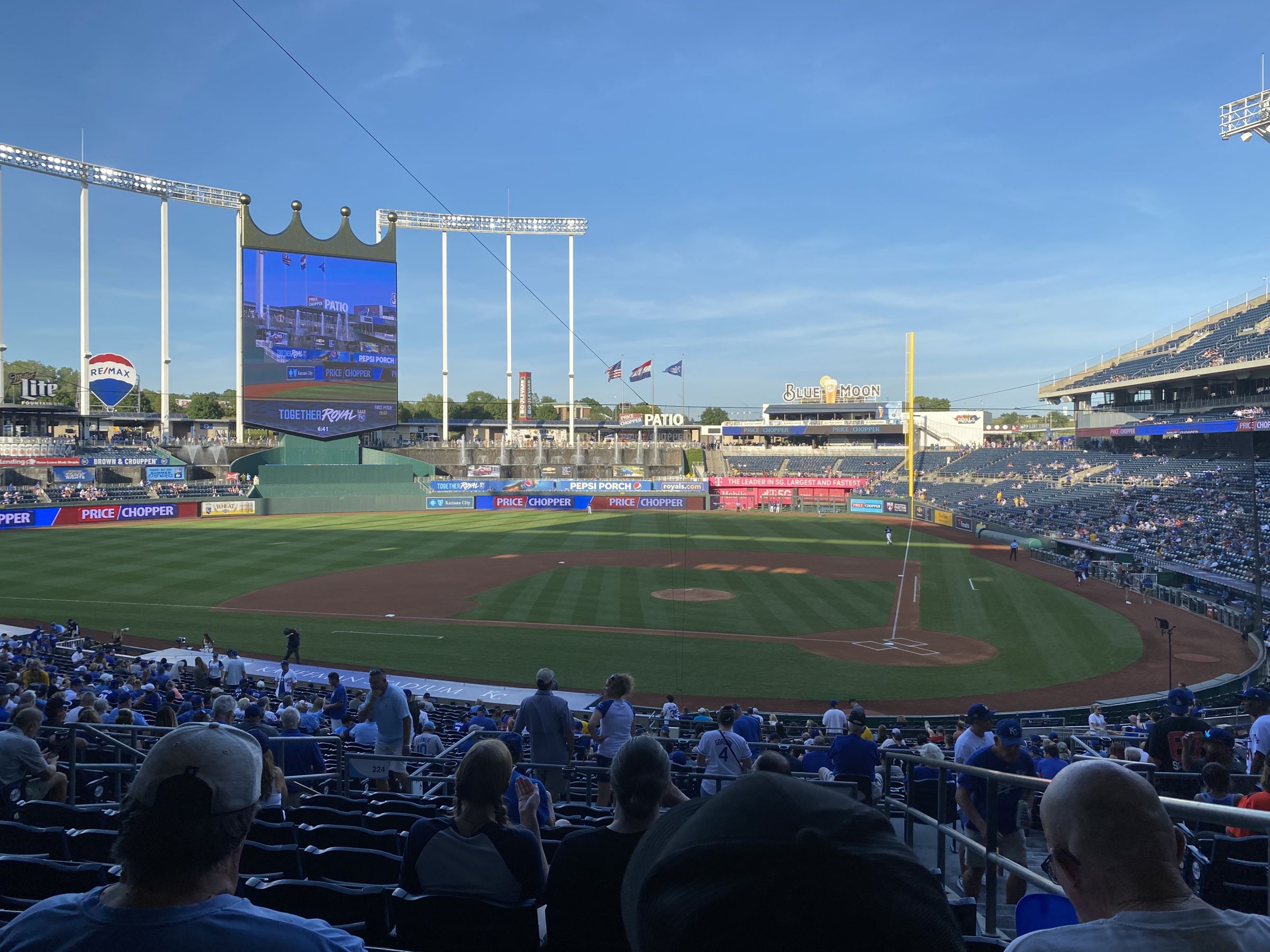 section 224, row kk seat view - kauffman stadium