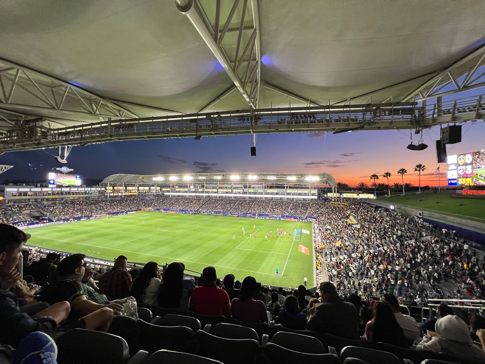 section 227, row p seat view  for football - dignity health sports park