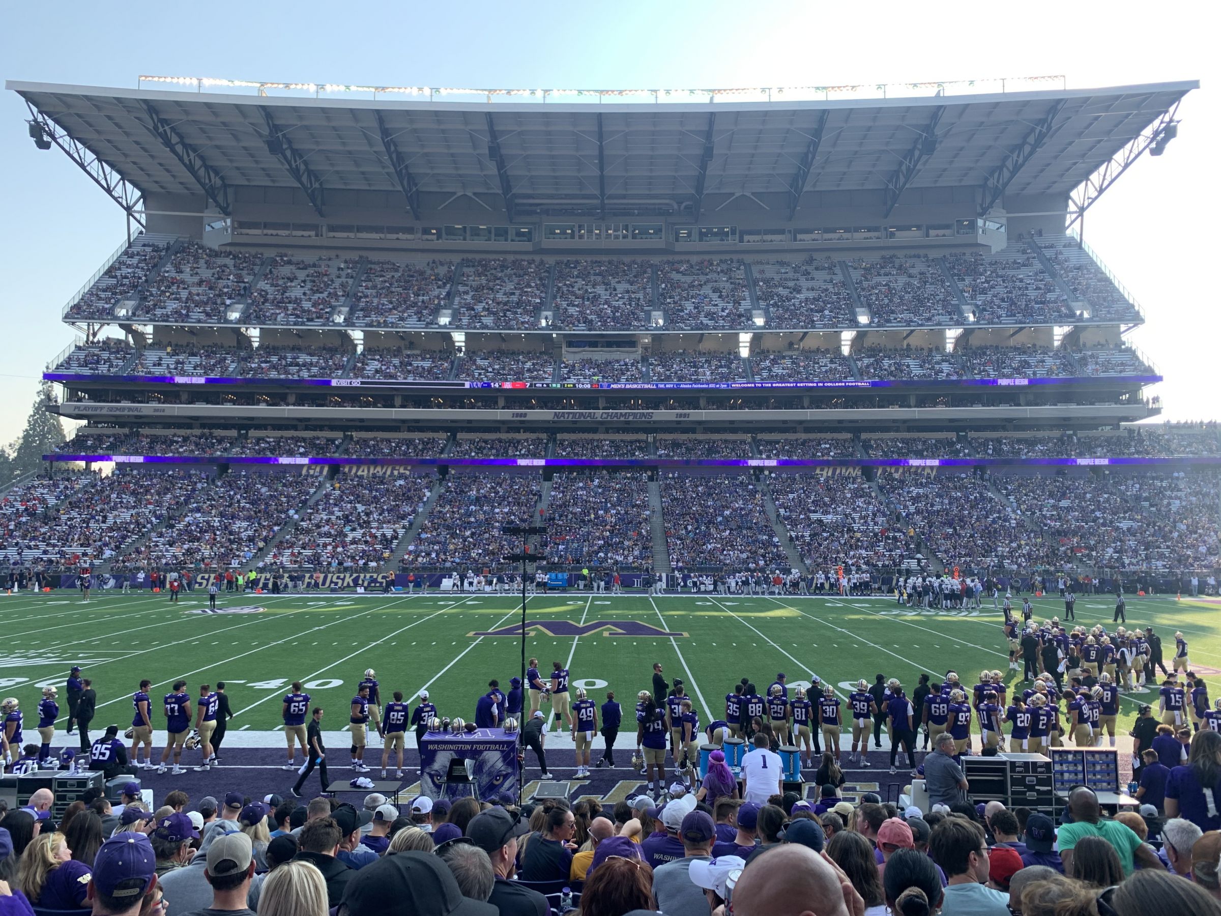 section 129, row 15 seat view  - husky stadium