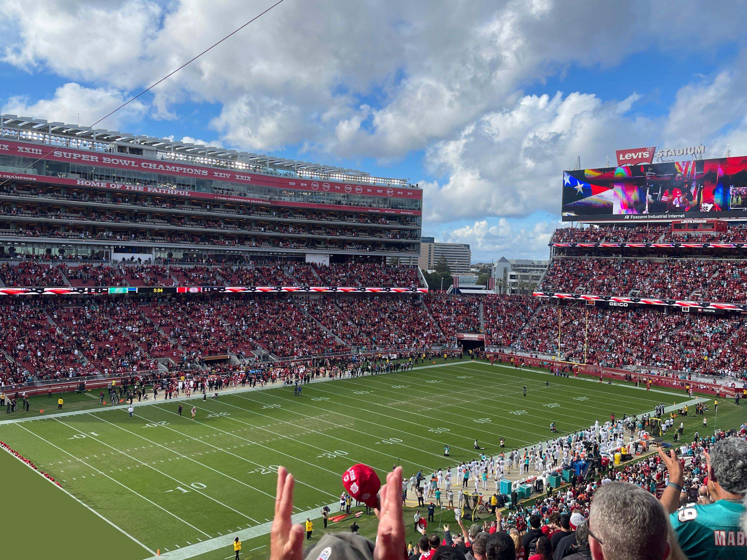 section 223, row 16 seat view  for football - levi