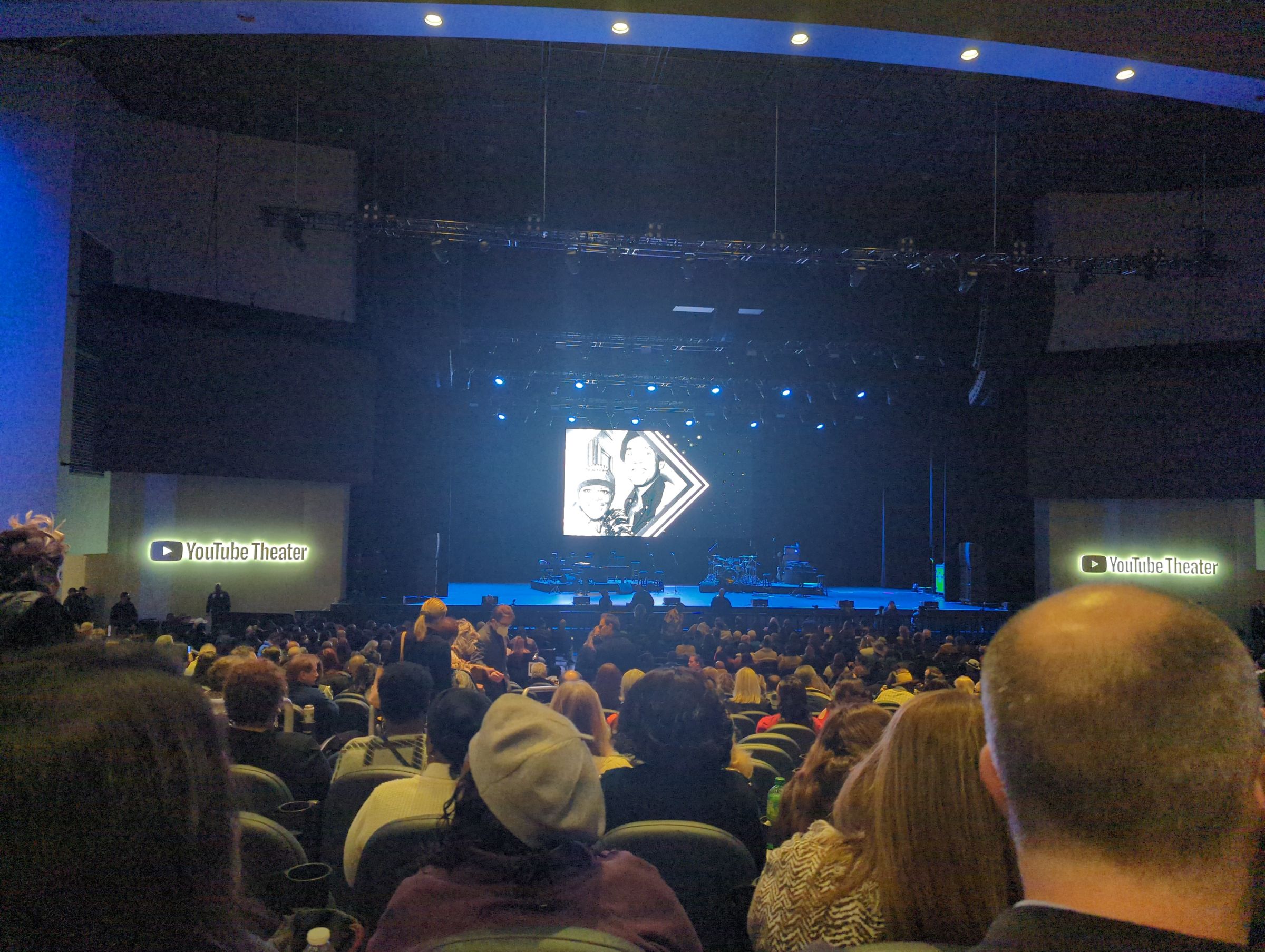 head-on concert view at YouTube Theater