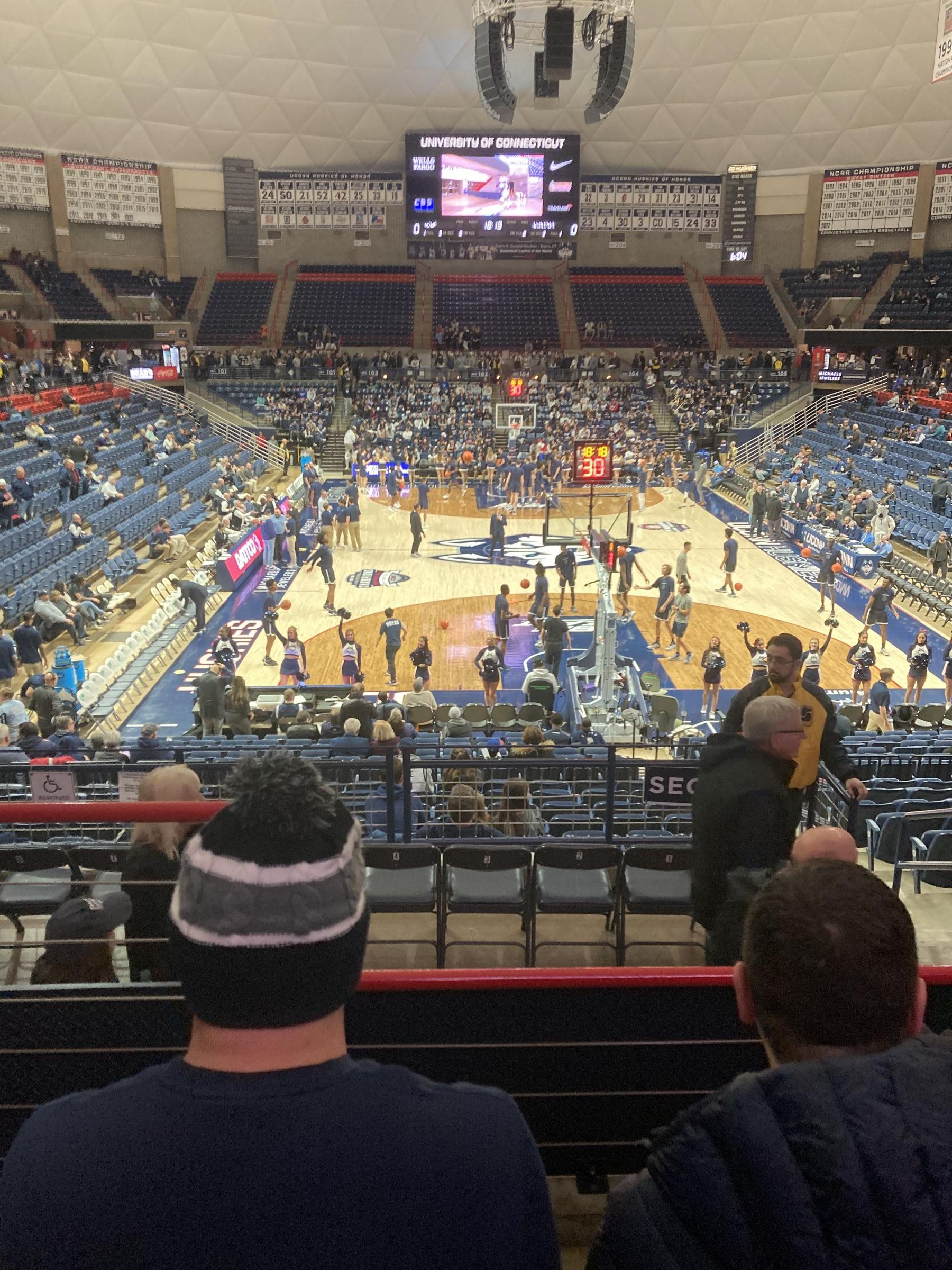 section 215, row d seat view  - gampel pavilion