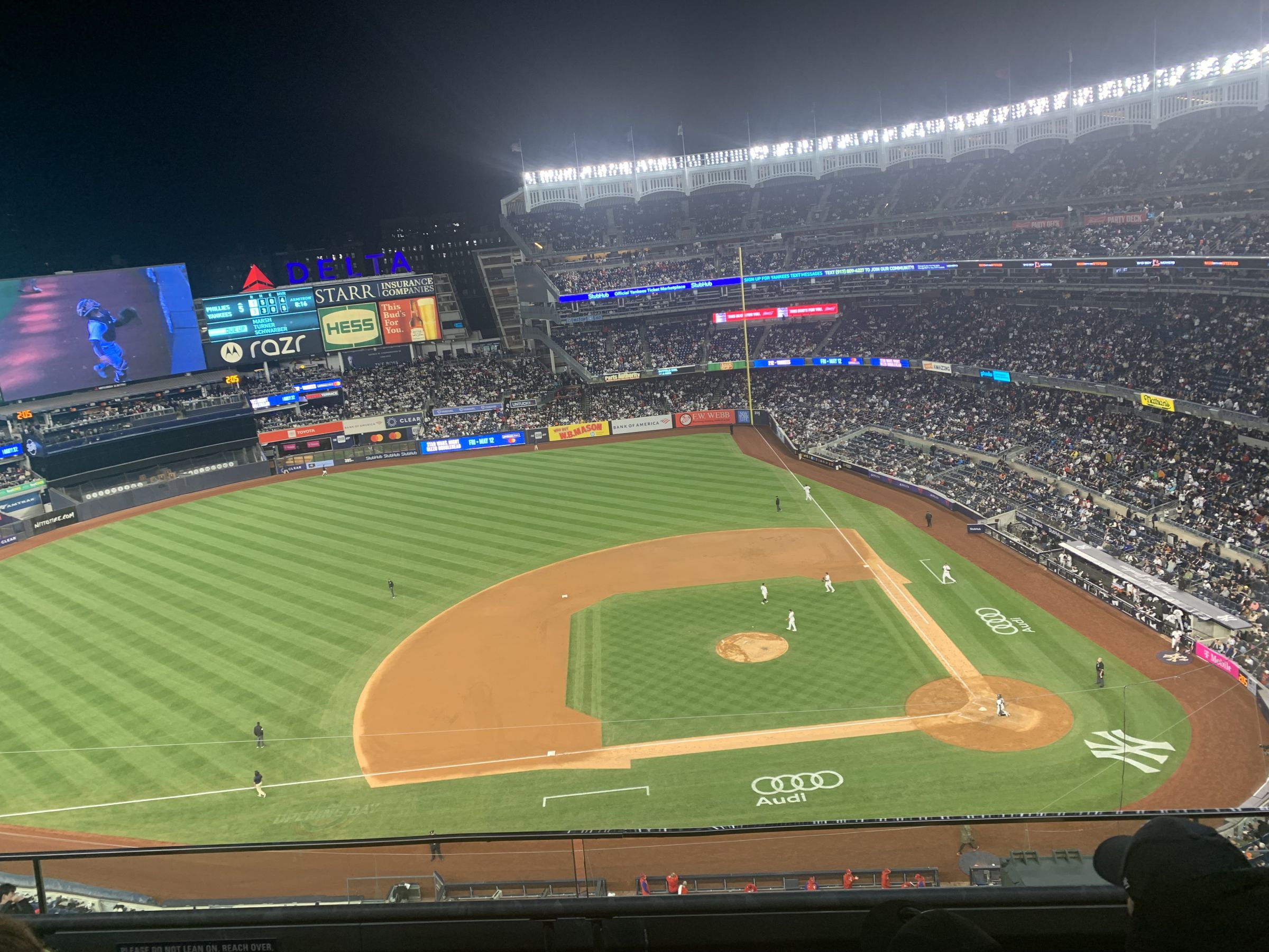 section 424, row 3 seat view  for baseball - yankee stadium