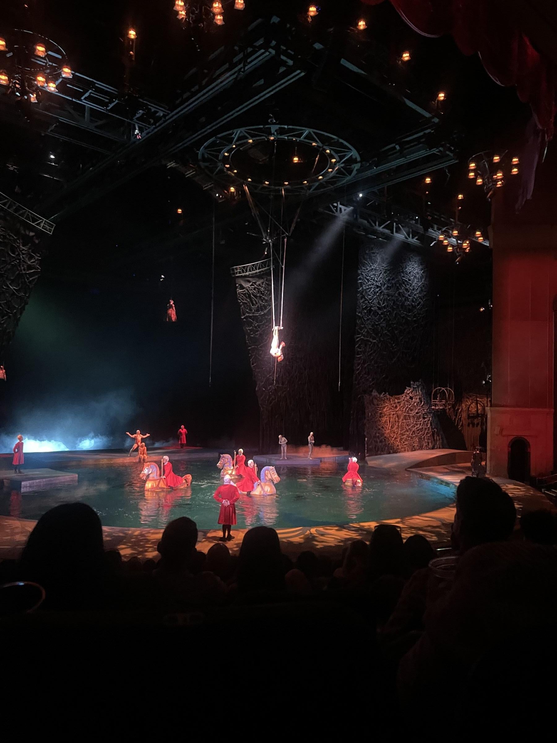 section 102, row m seat view  - bellagio