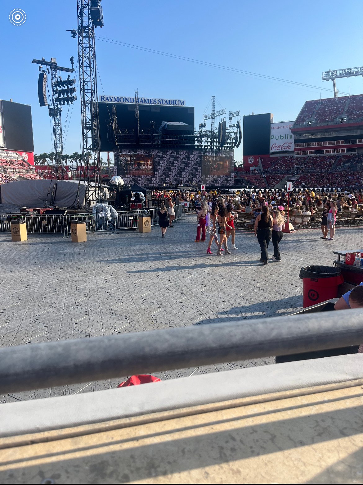 section 146, row a seat view  for concert - raymond james stadium