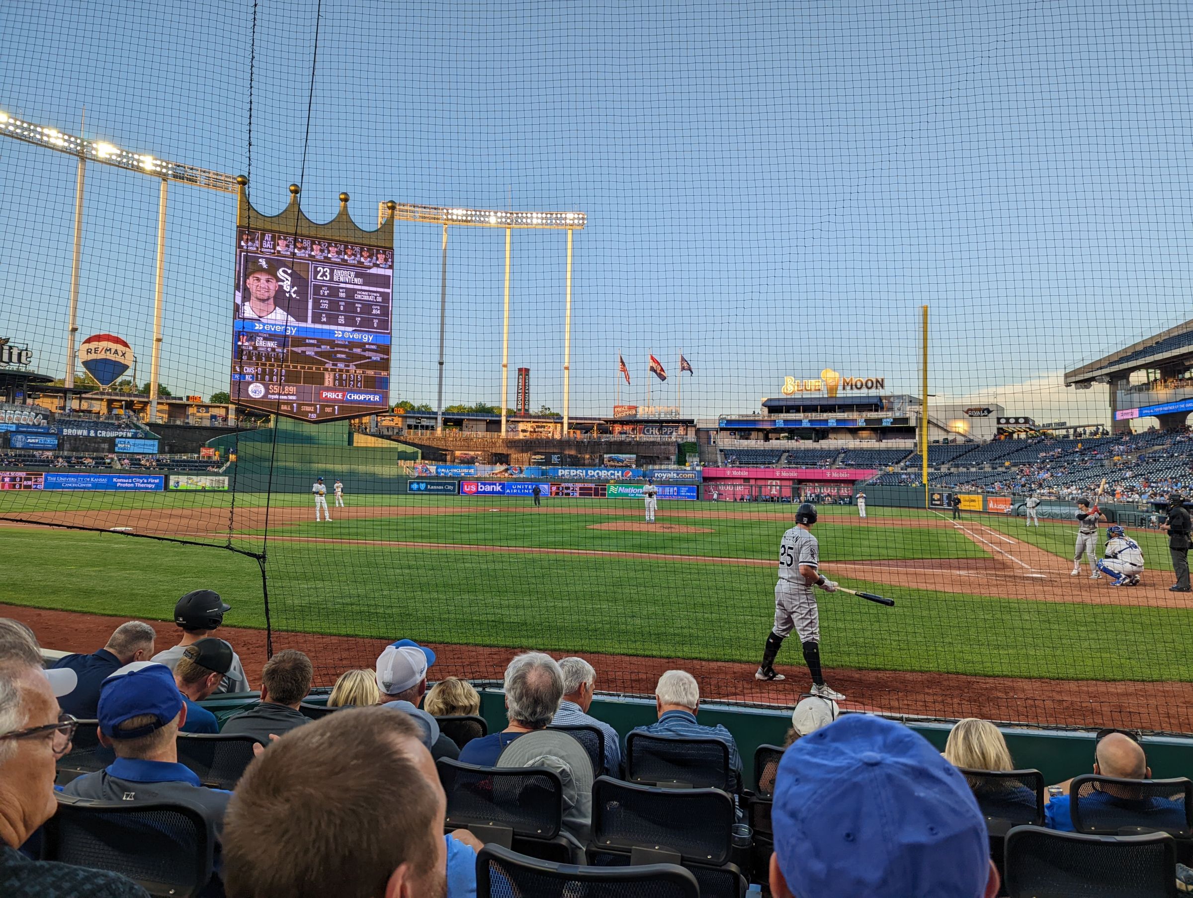 crown 1, row e seat view  - kauffman stadium