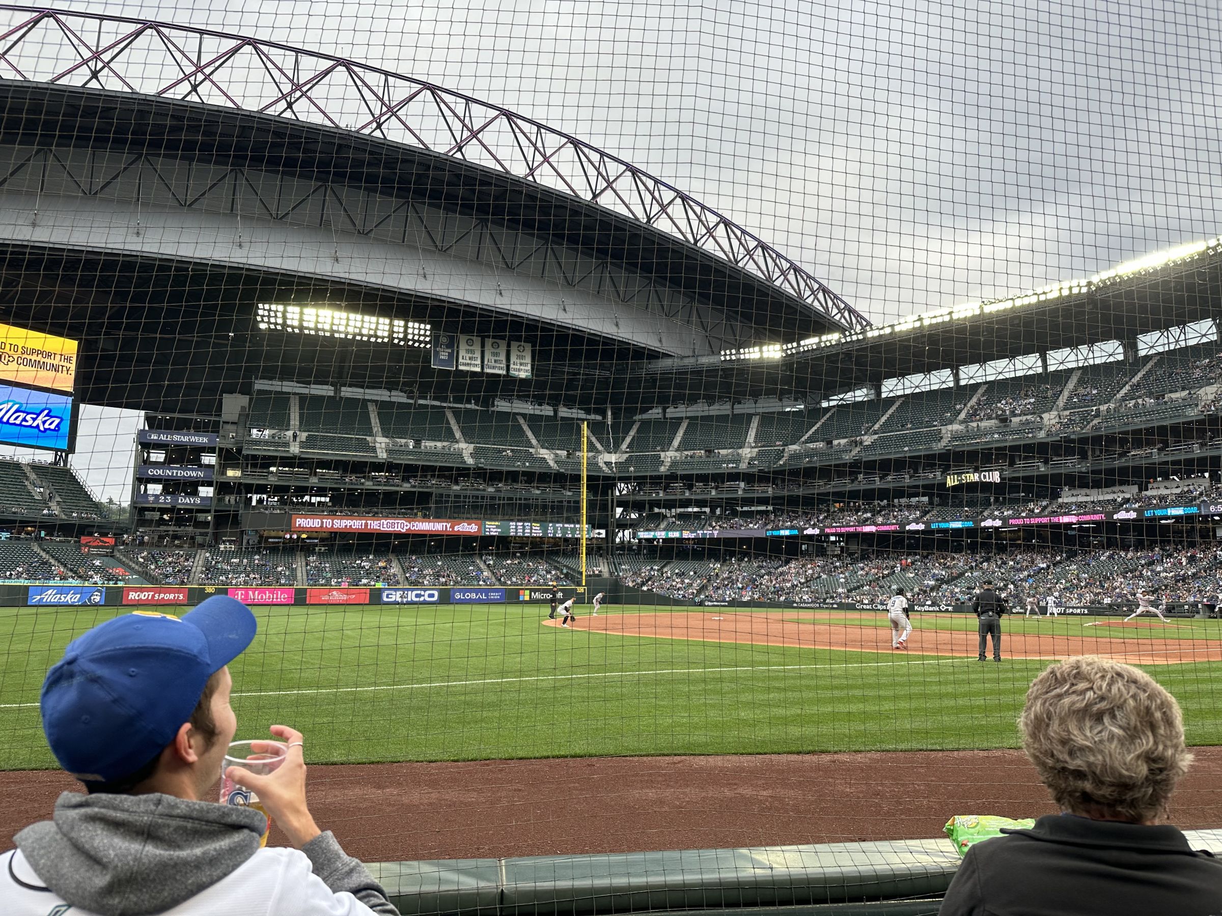 section 143, row 3 seat view  for baseball - t-mobile park