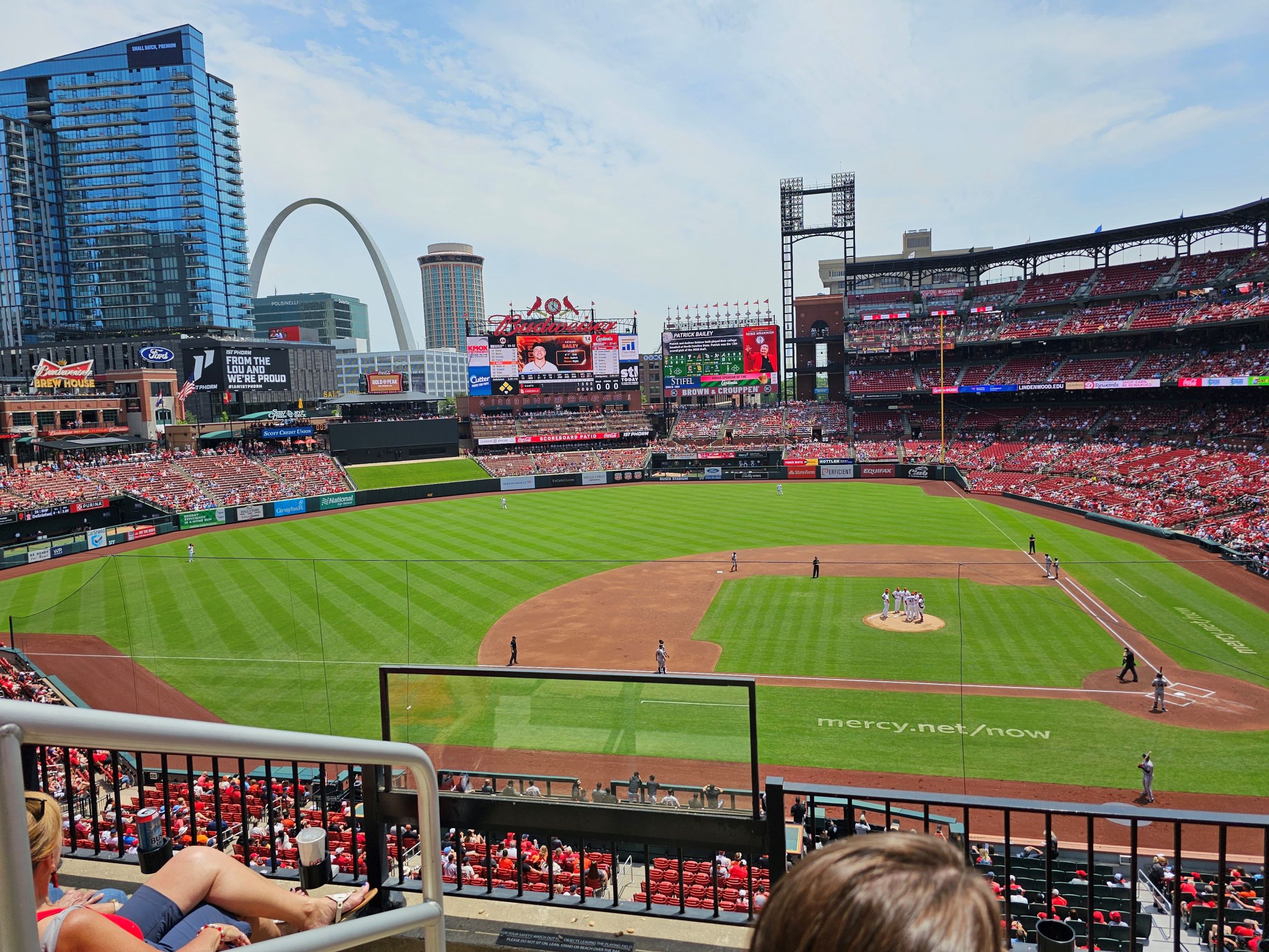 section 255, row 3 seat view  - busch stadium