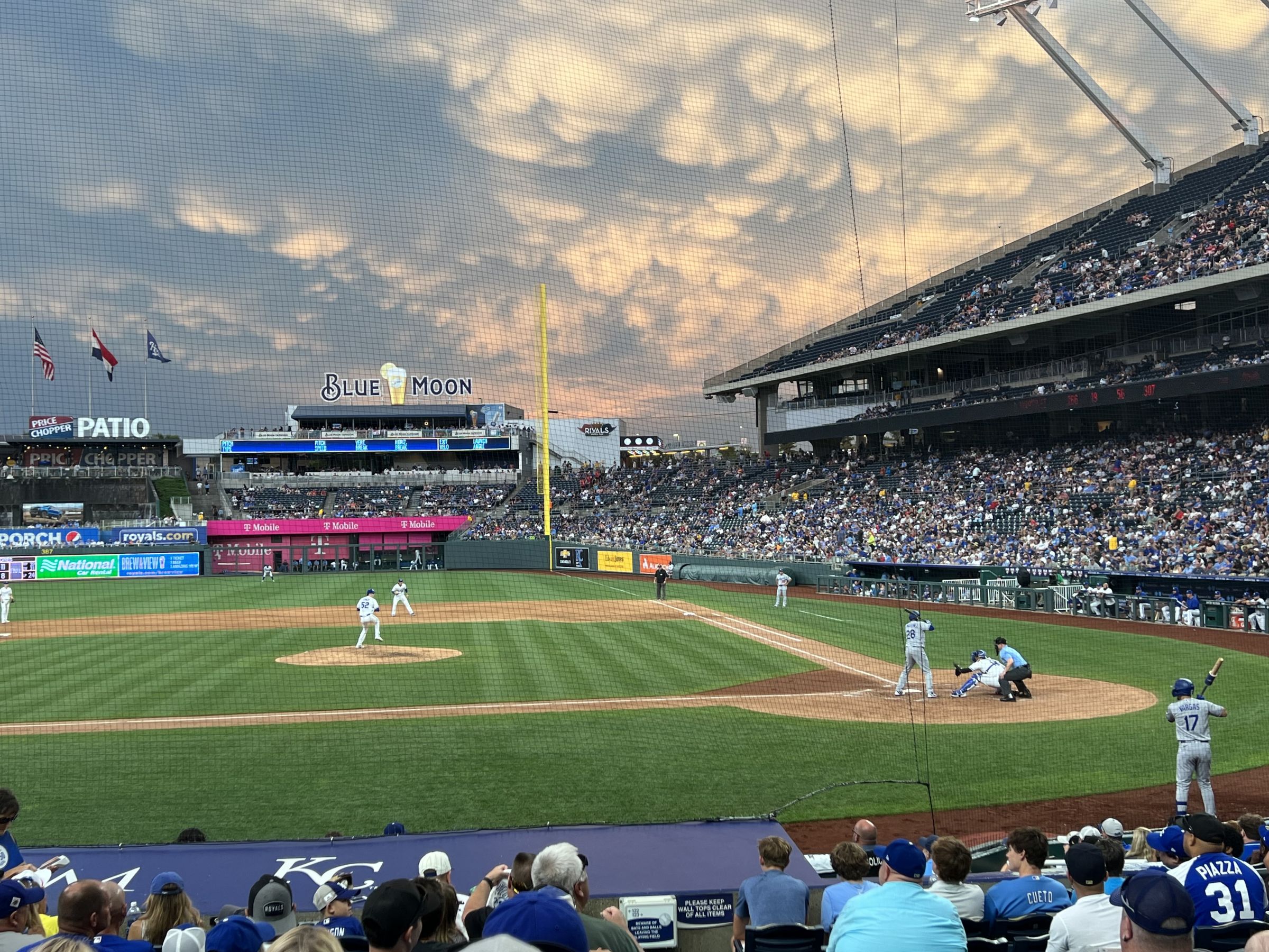 section 122, row l seat view  - kauffman stadium