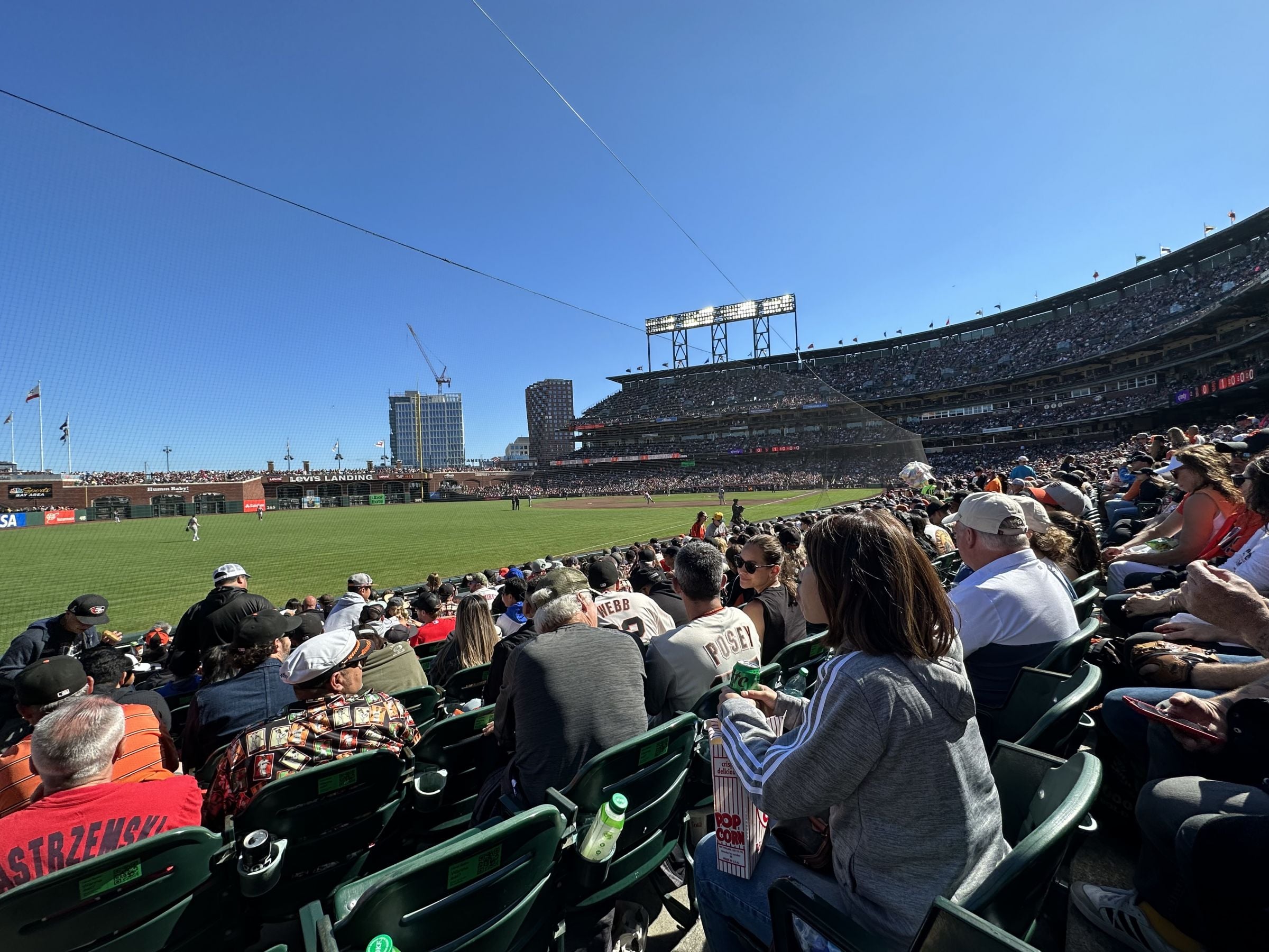 section 130, row 11 seat view  for baseball - oracle park
