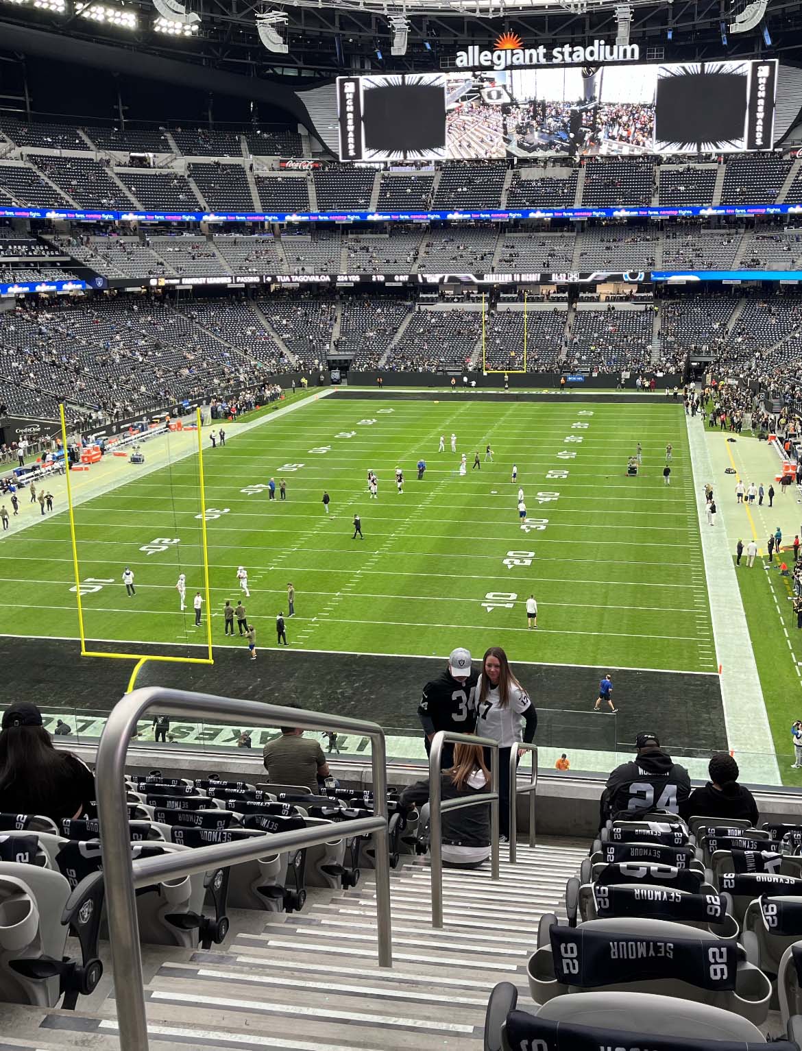 section 247, row 10 seat view  for football - allegiant stadium