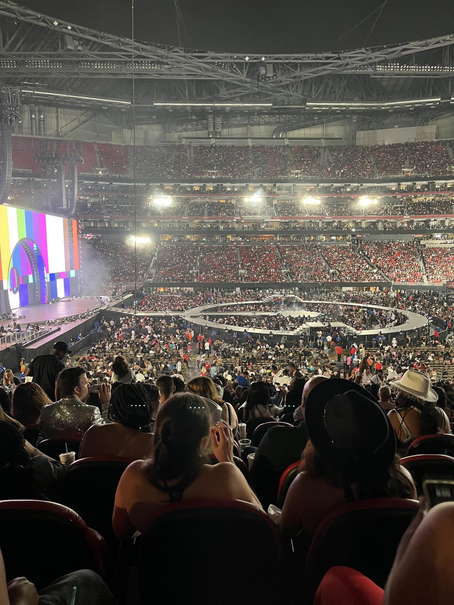 club 129, row 30 seat view  for concert - mercedes-benz stadium