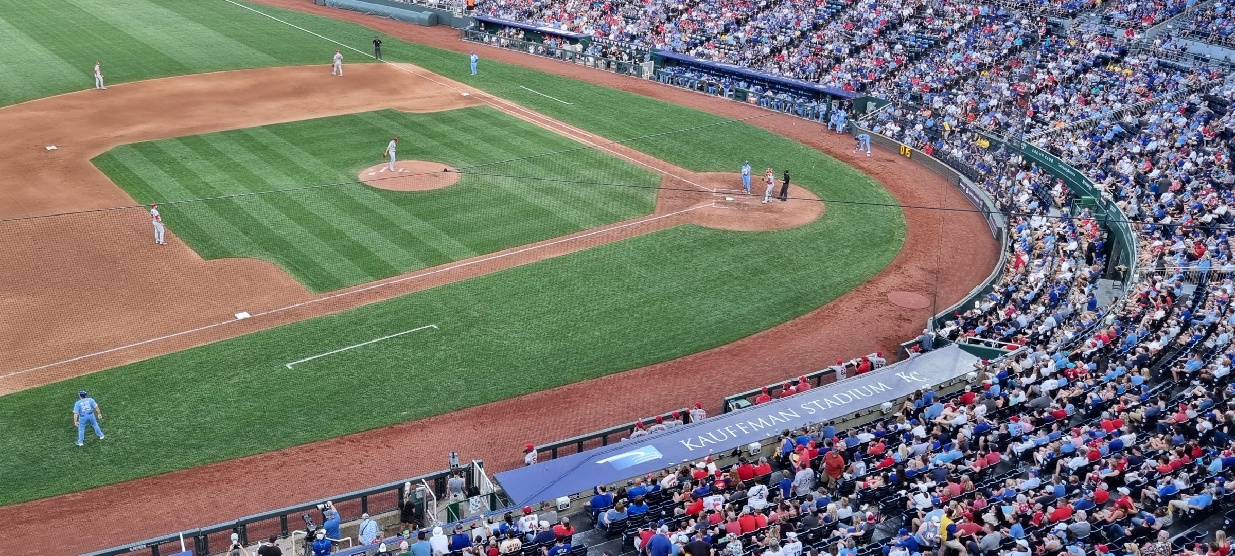 section 409, row a seat view  - kauffman stadium