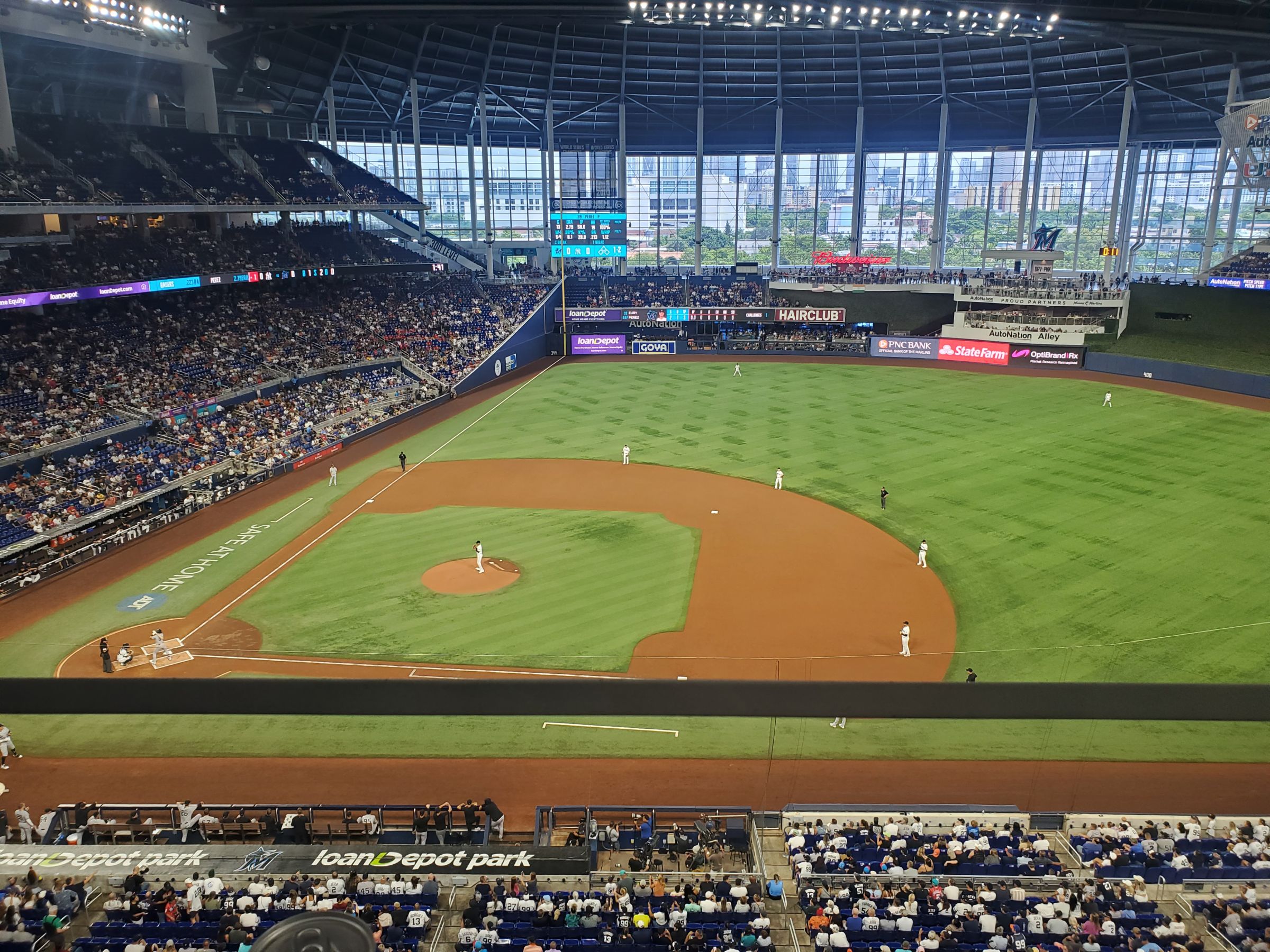 section 308, row a seat view  for baseball - loandepot park