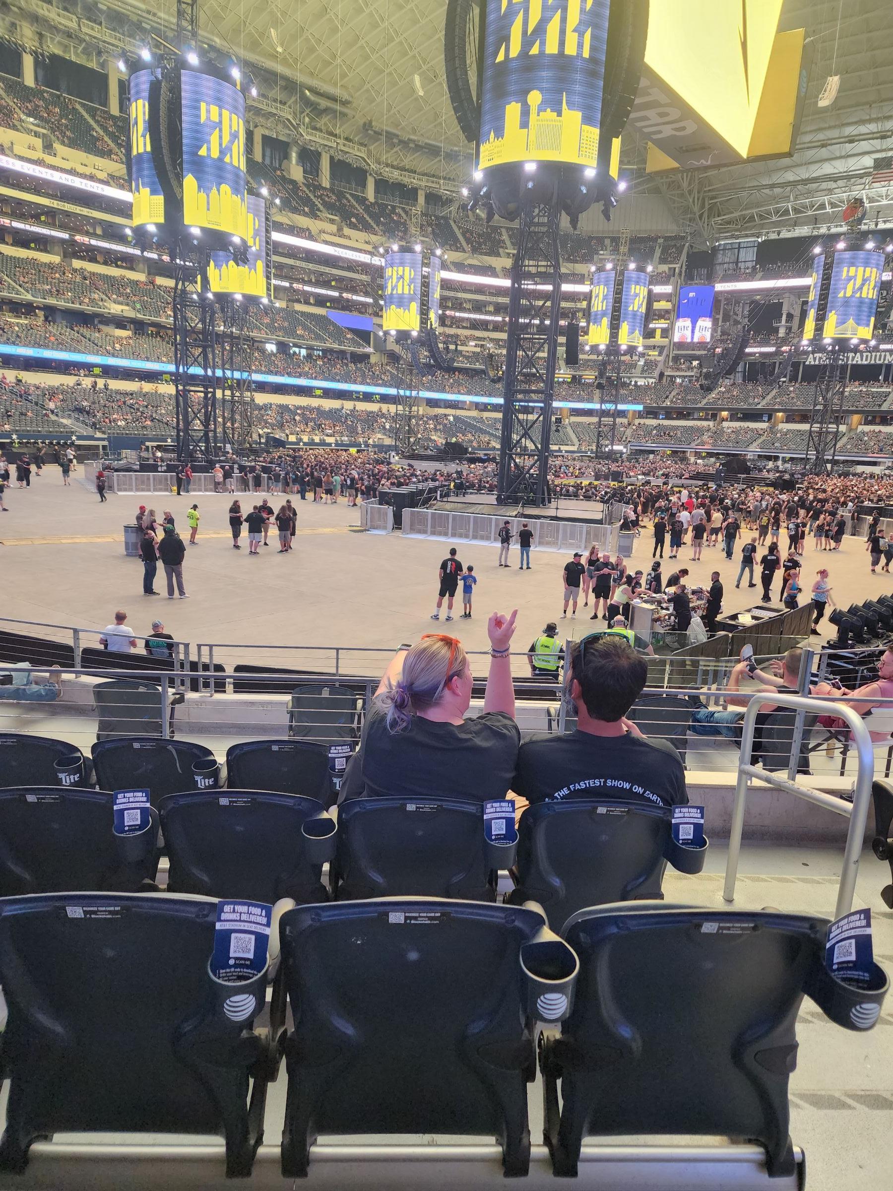 section 145, row 8 seat view  for concert - at&t stadium (cowboys stadium)