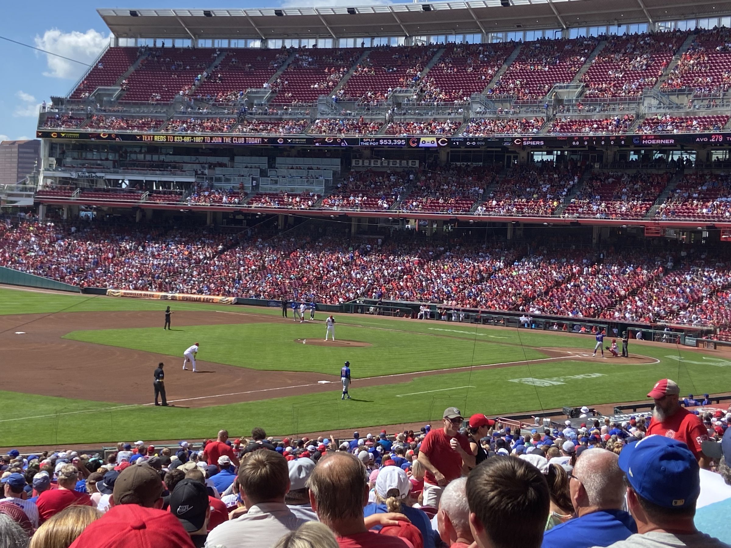 section 112, row ll seat view  for baseball - great american ball park