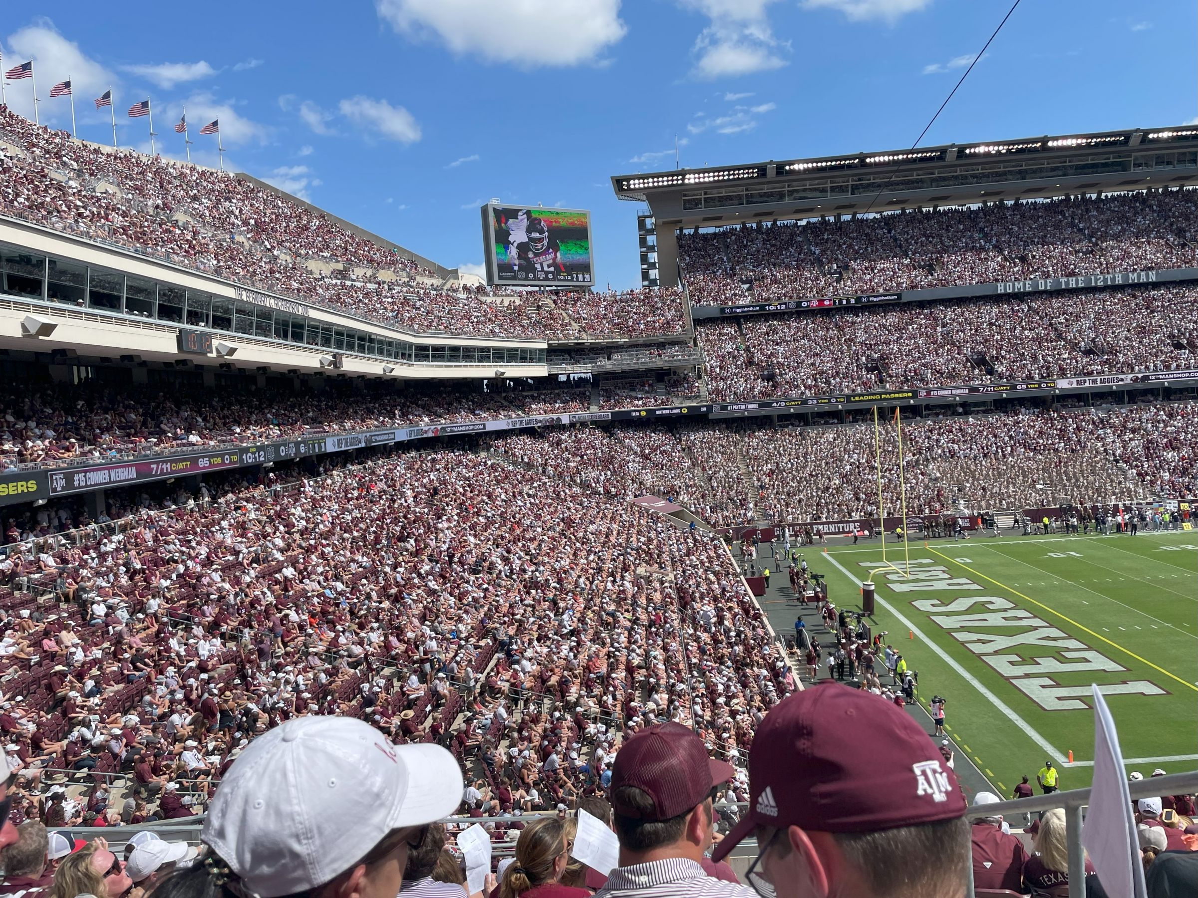 section ac12, row 11 seat view  - kyle field