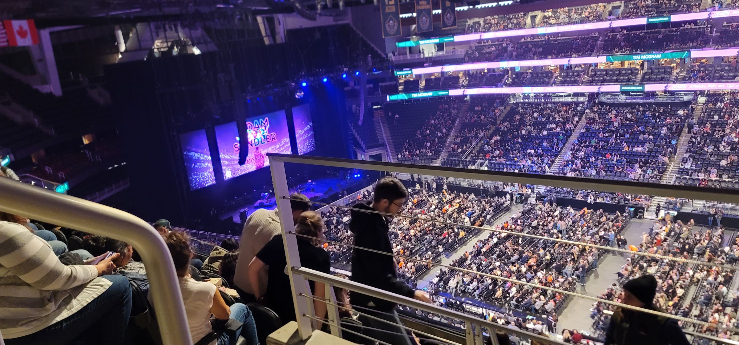 section 225, row f seat view  for concert - climate pledge arena