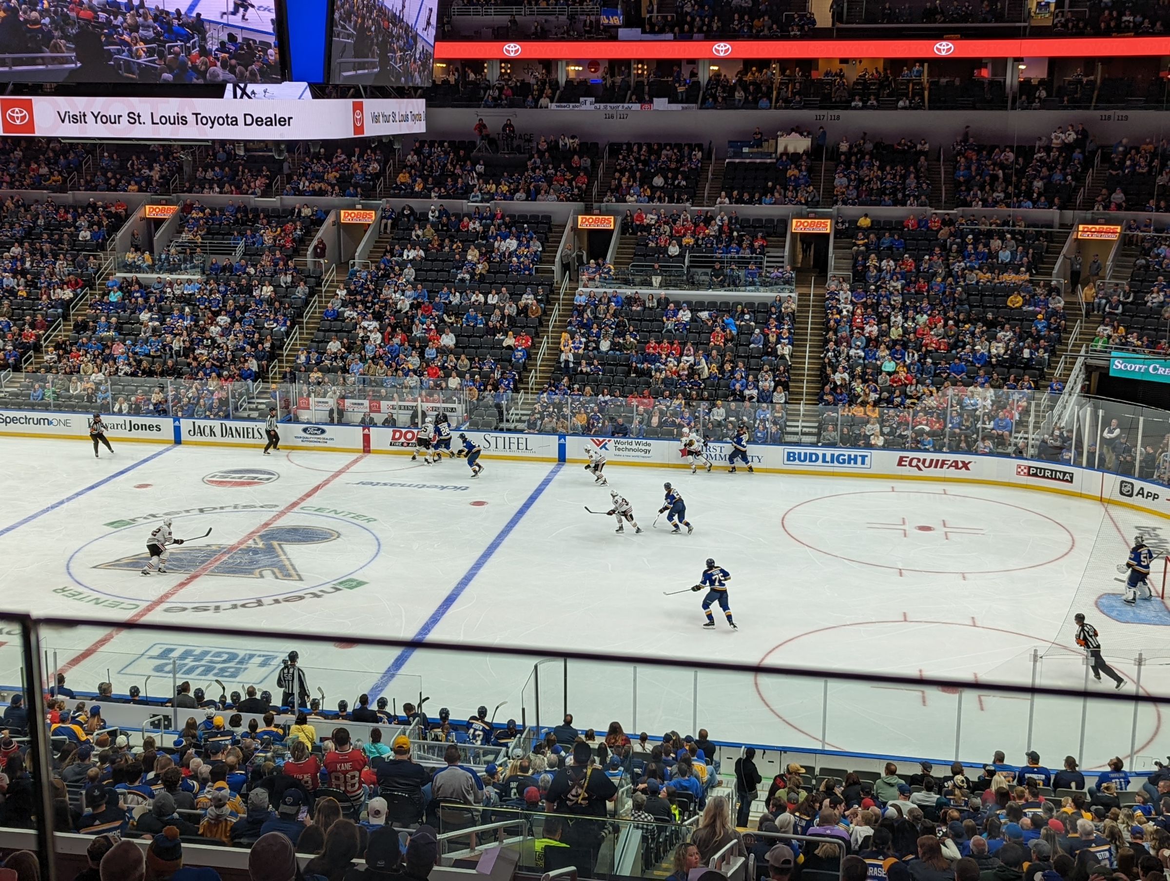 club suites, row reserved seat view  for hockey - enterprise center