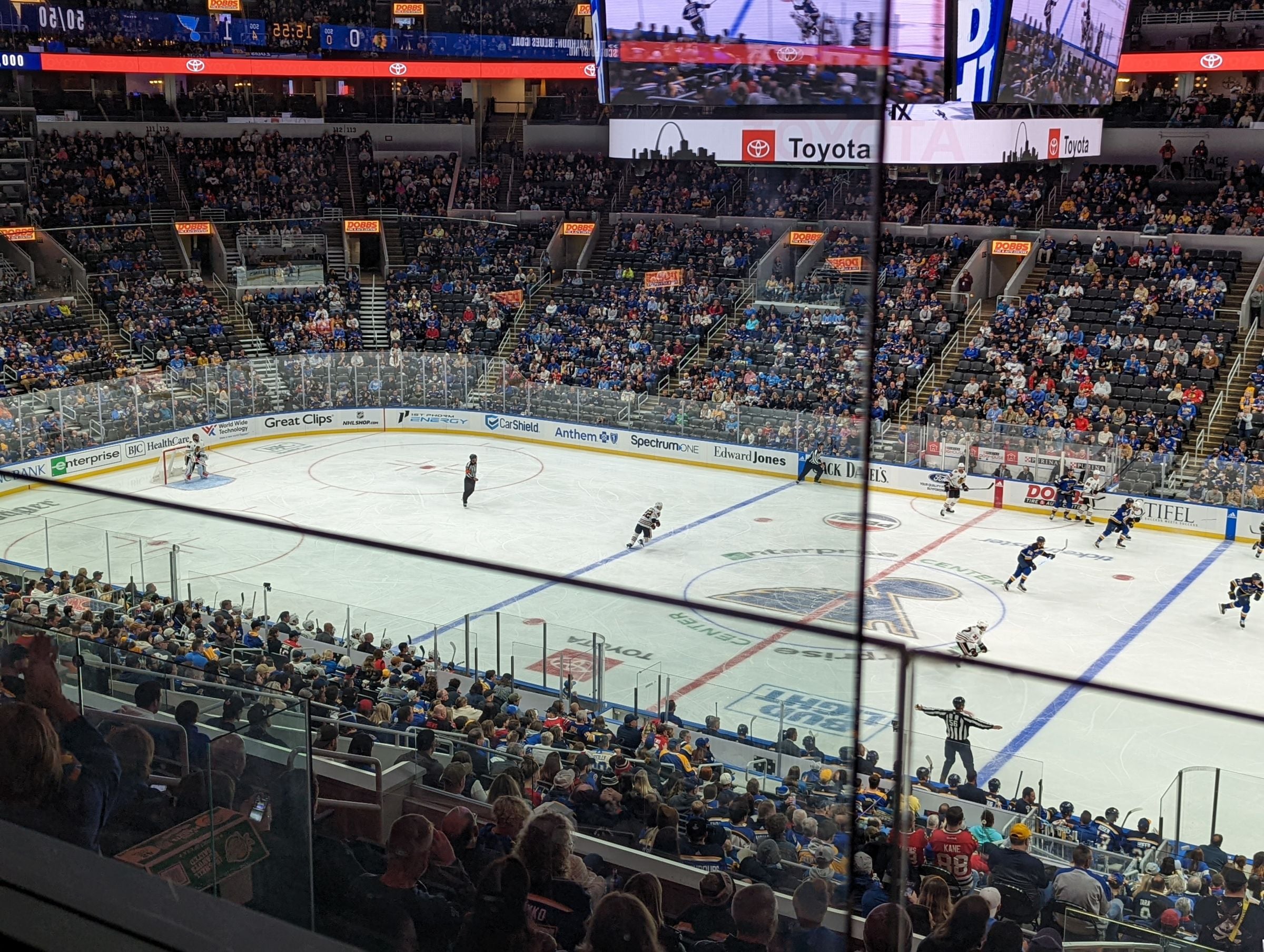 club suites, row reserved seat view  for hockey - enterprise center