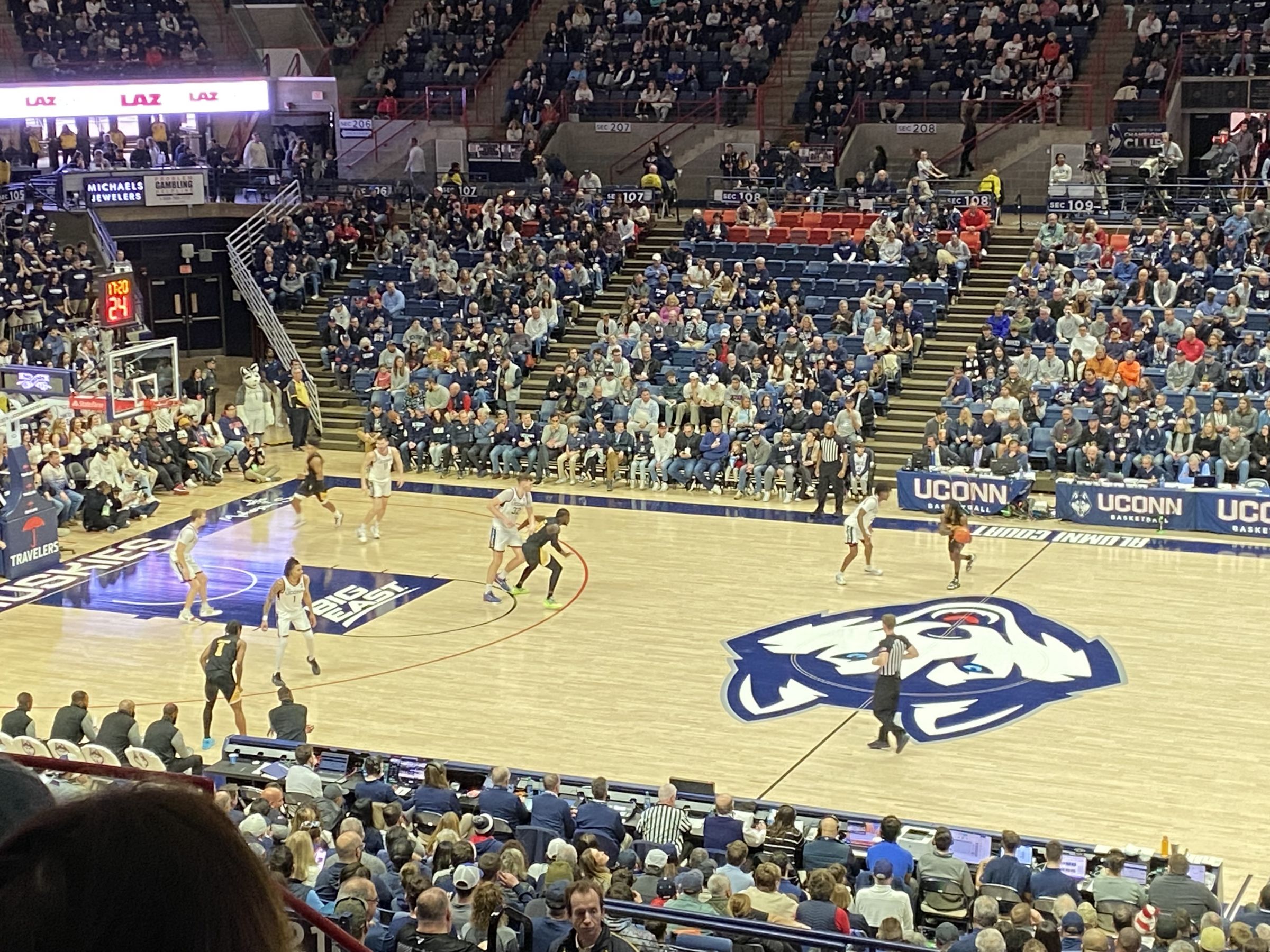 section 220, row l seat view  - gampel pavilion
