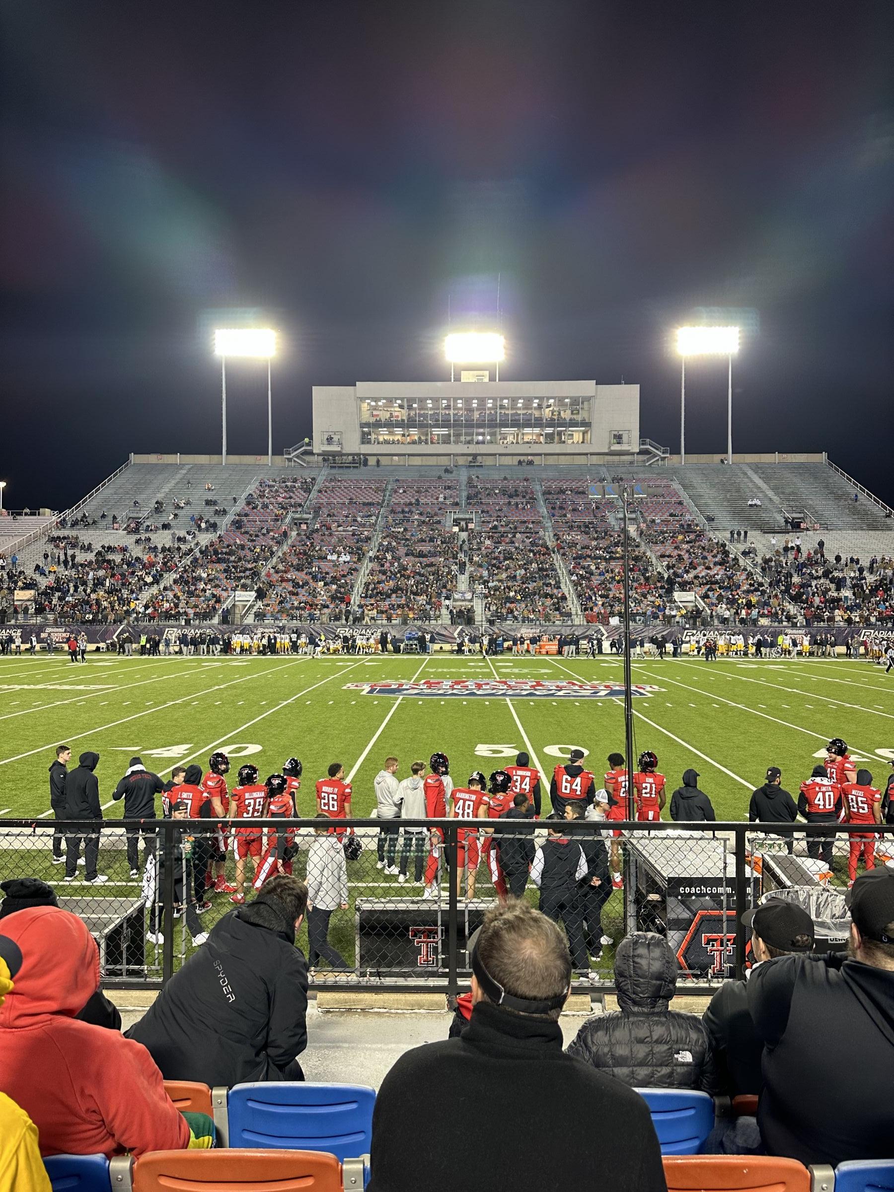 section 115, row g seat view  - independence stadium