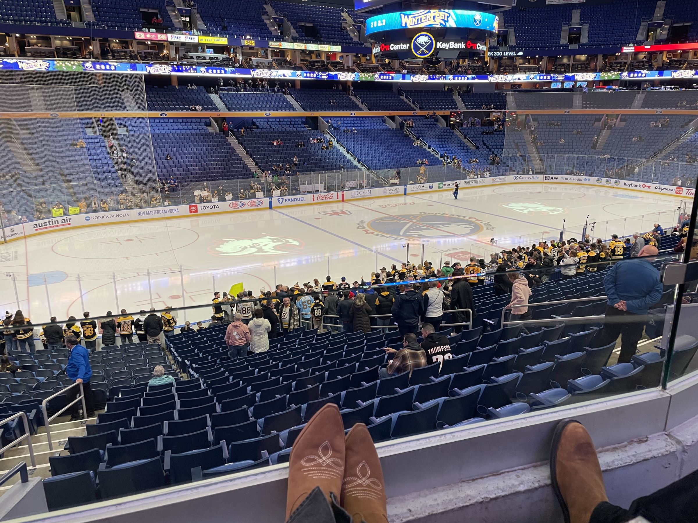 section 210, row 1 seat view  for hockey - keybank center
